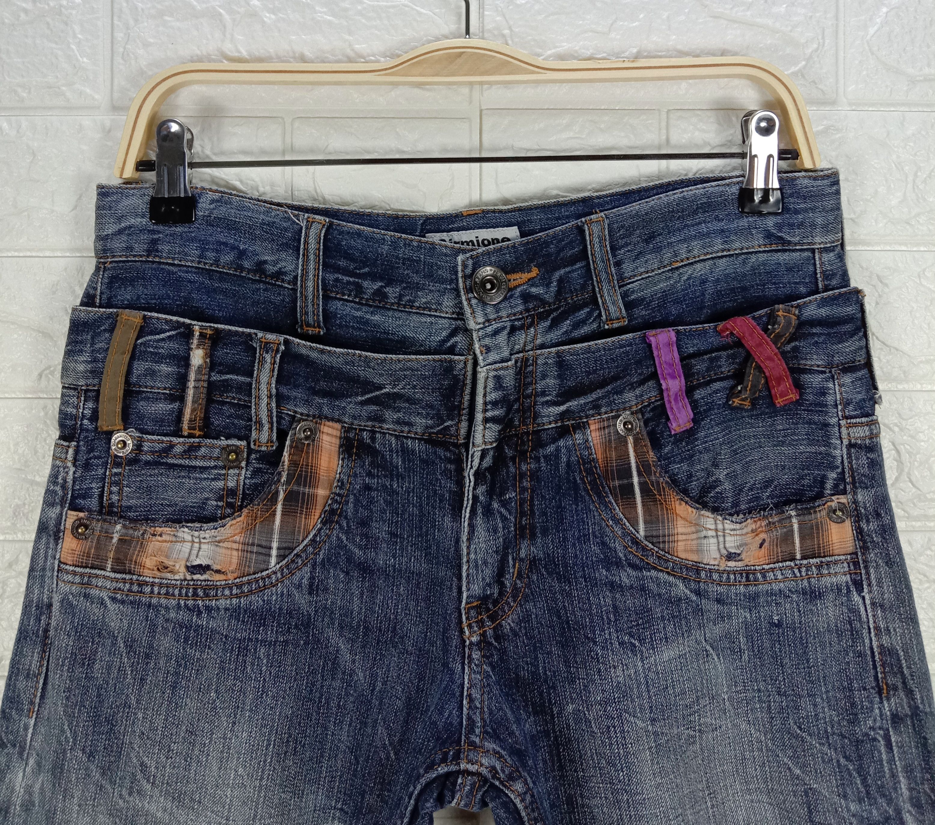 Japanese Brand Vintage Japanese Sirmione Hybrid Double Waist Jeans Size US 31 - 2 Thumbnail