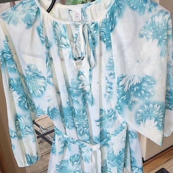 Vintage Vintage Union Tag Made in USA Floral Sz. 9 Slitted Pullover Size L / US 10 / IT 46 - 4 Thumbnail