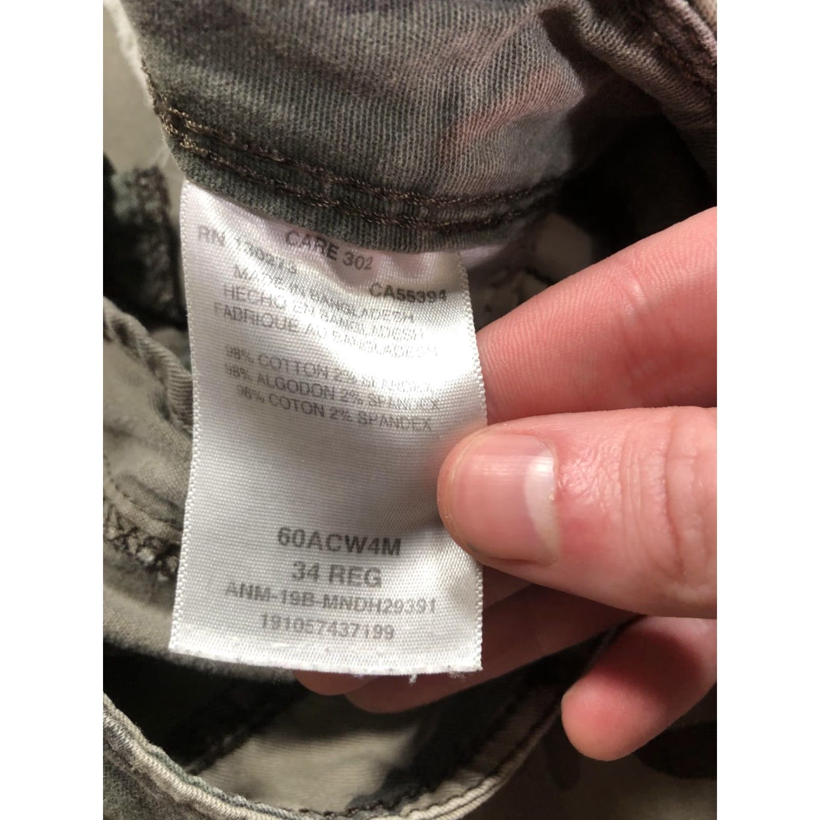 Wrangler Wrangler Cargo Shorts Mens 34 Green Camo Stretch Pockets Outdoor 11 Inseam Size US 34 / EU 50 - 7 Thumbnail