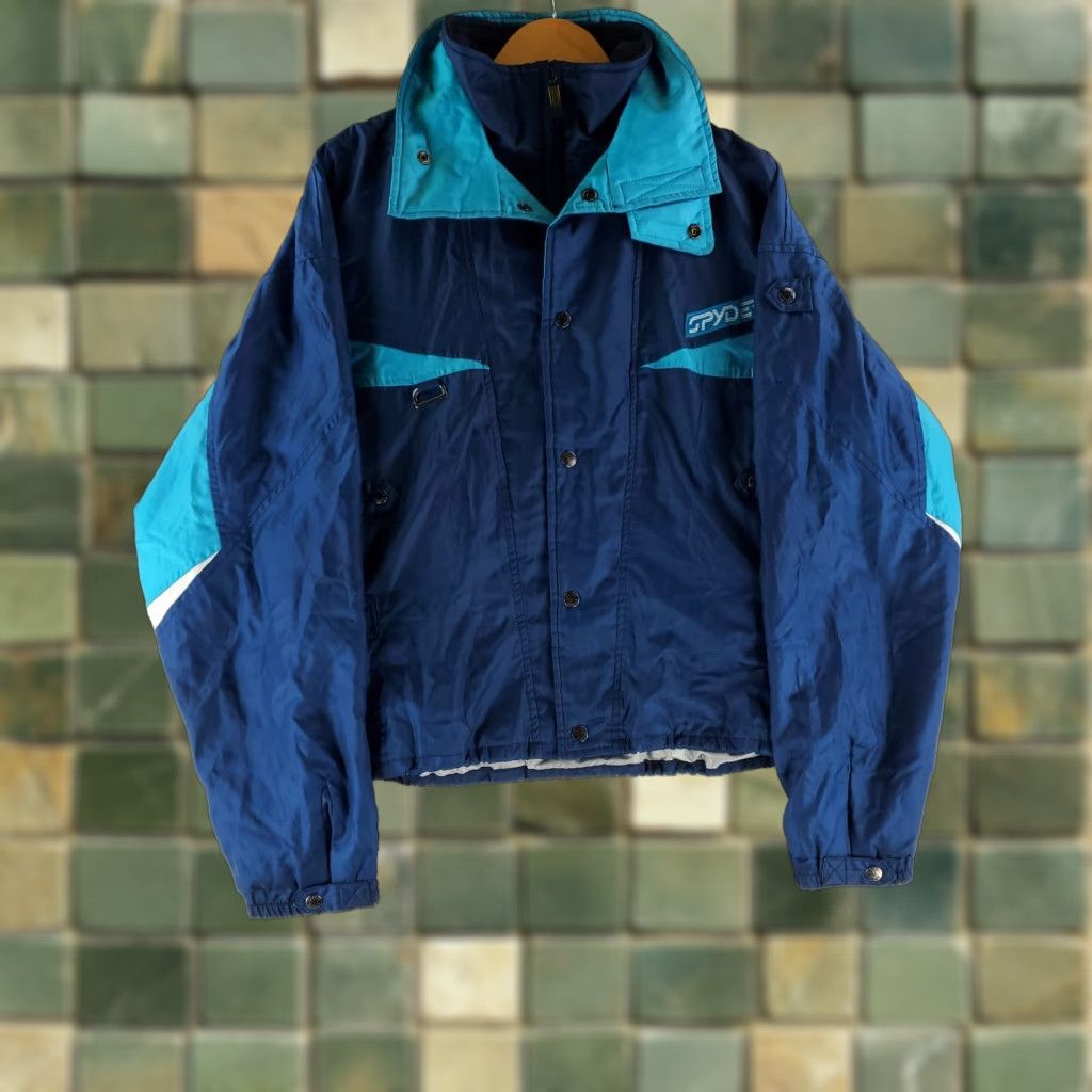 Spyder VINTAGE Spyder Jacket Mens M Blue 80s Entrant Winter Ski Snowboard Parka Made Japan Mens M Size US M / EU 48-50 / 2 - 1 Thumbnail