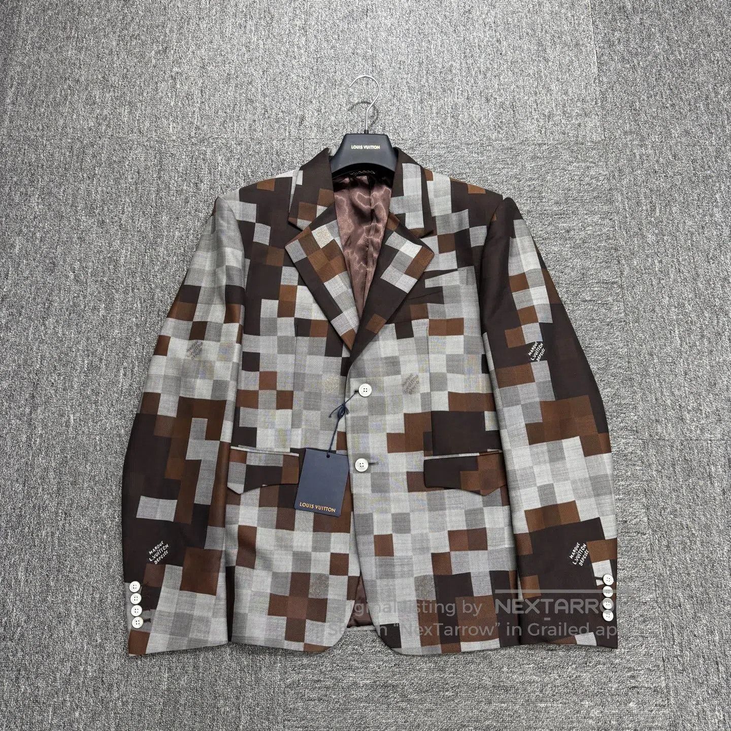 Louis Vuitton Louis Vuitton Mosaic wool suit jacket| Size 48R - 1 Thumbnail