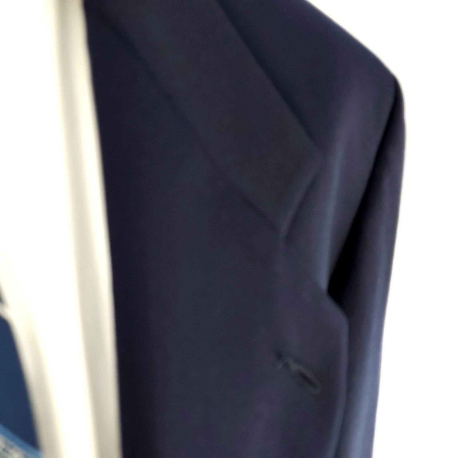 Oscar De La Renta Oscar De La Renta Wool 2 Bronze Button Blazer 42R Blue Size 42R - 2 Thumbnail