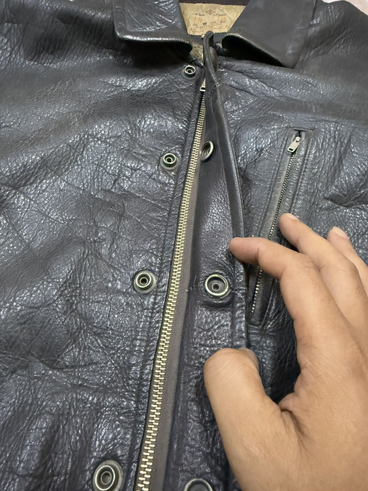 Genuine Leather Vintage Nour Style High Classes Fur Leather Jacket Size US M / EU 48-50 / 2 - 10 Thumbnail