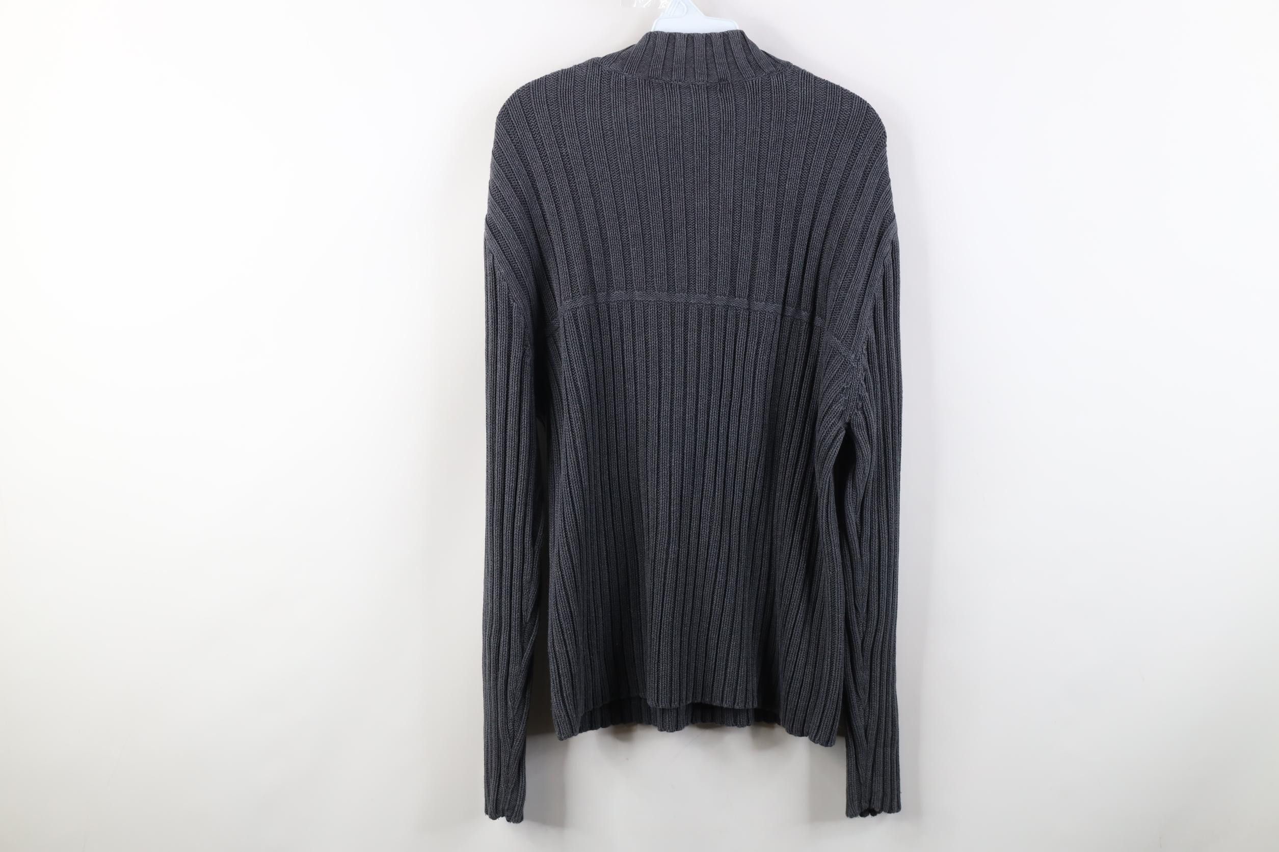 Vintage Vintage 90s Y2K Streetwear Ribbed Knit Mock Neck Sweater Size US M / EU 48-50 / 2 - 8 Thumbnail