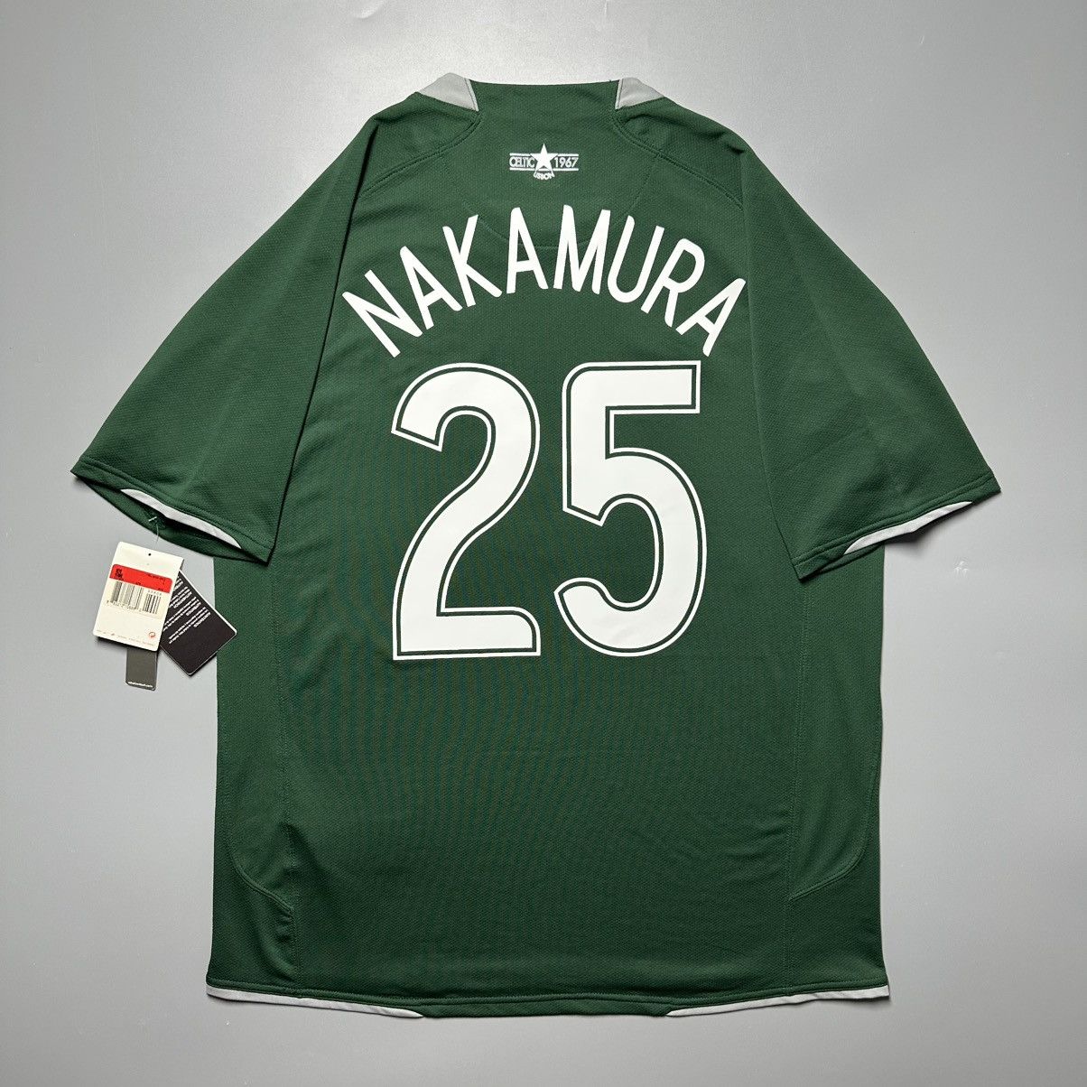 Nike CELTIC NIKE 2007/2008 FOOTBALL AWAY JERSEY #25 NAKAMURA Size US L / EU 52-54 / 3 - 1 Thumbnail