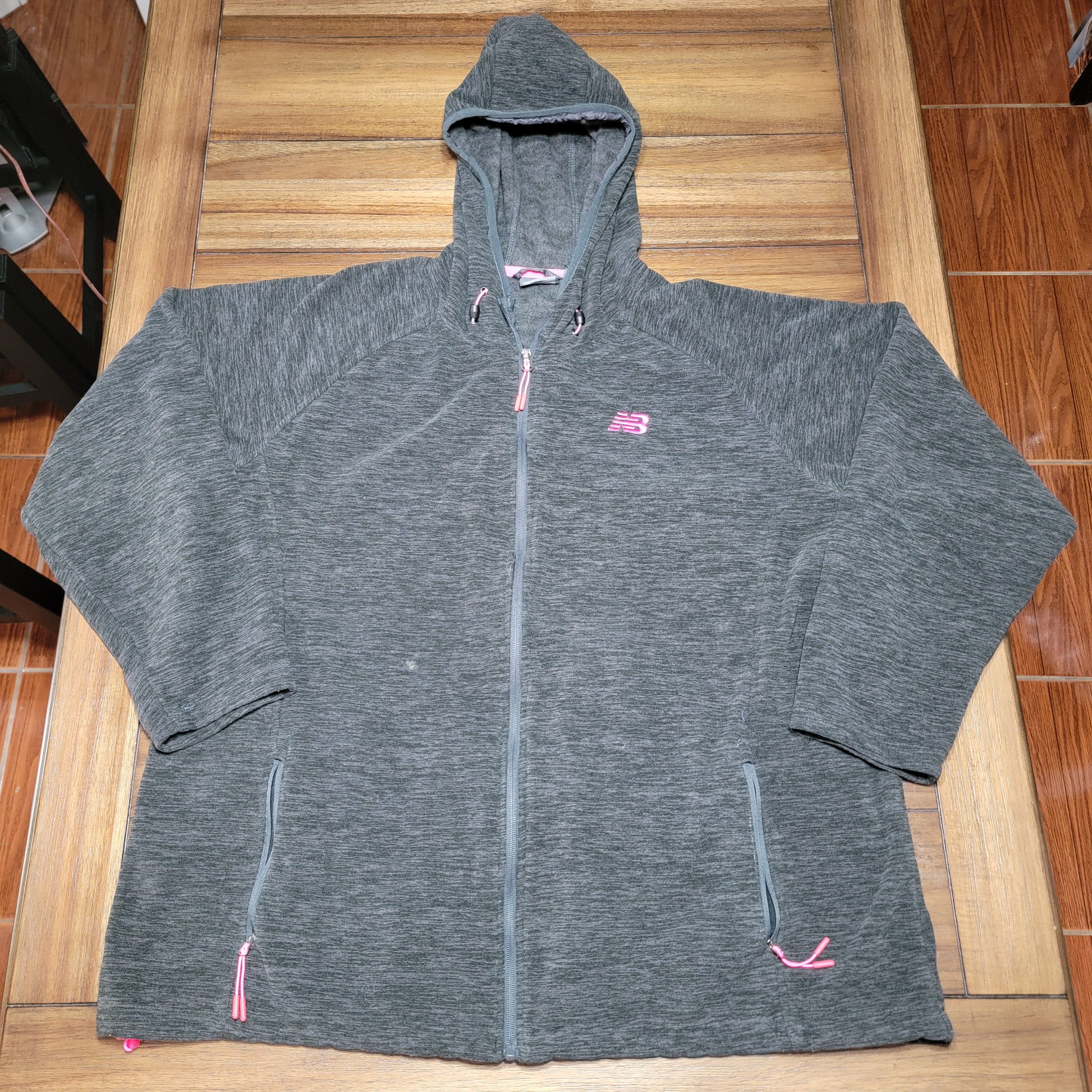 New Balance New Balance LS Full Zip Dark Grey Hoodie Jacket - Size 3X Size 3XL / US 20-22 - 1 Thumbnail