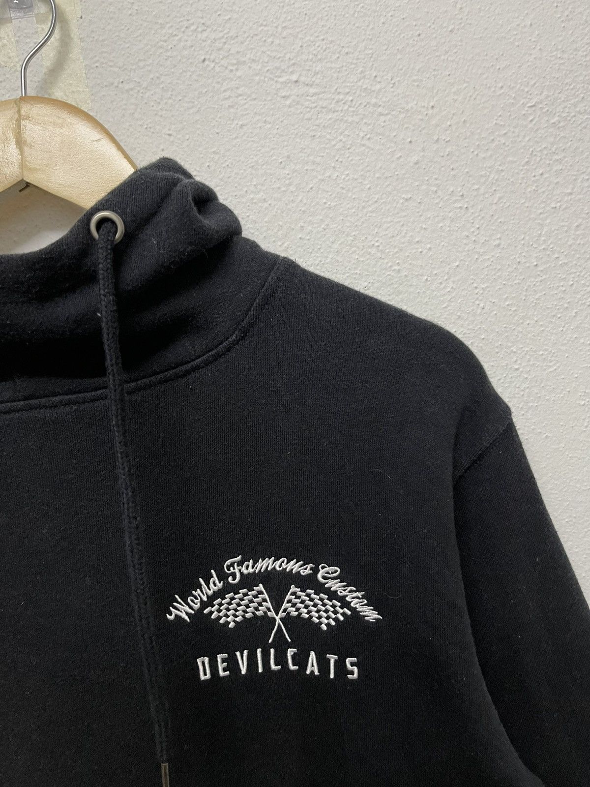 If Six Was Nine 2000s DEVILCATS BLACK MOTORCYCLE PULLOVER HOODIE Size US M / EU 48-50 / 2 - 6 Thumbnail