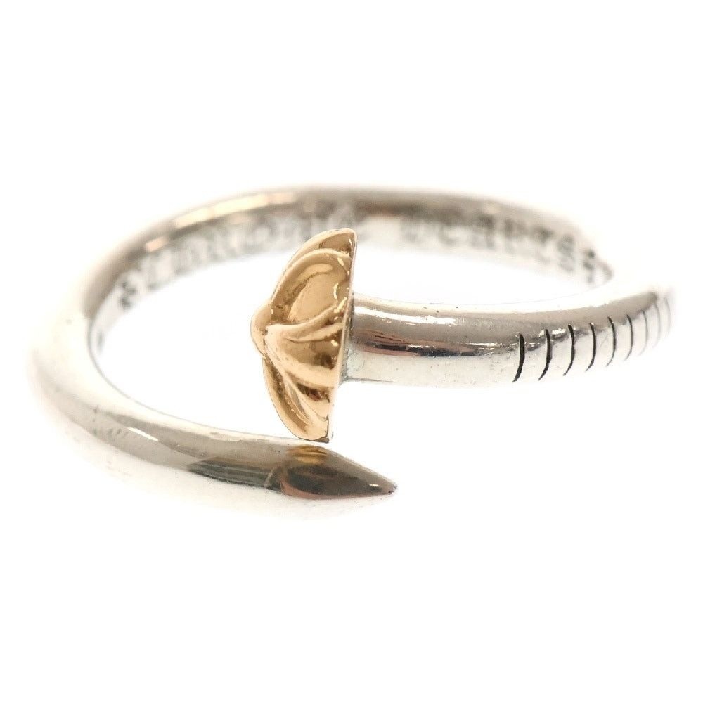Chrome Hearts 22k Nail Cross Ball Ring Silver Gold
