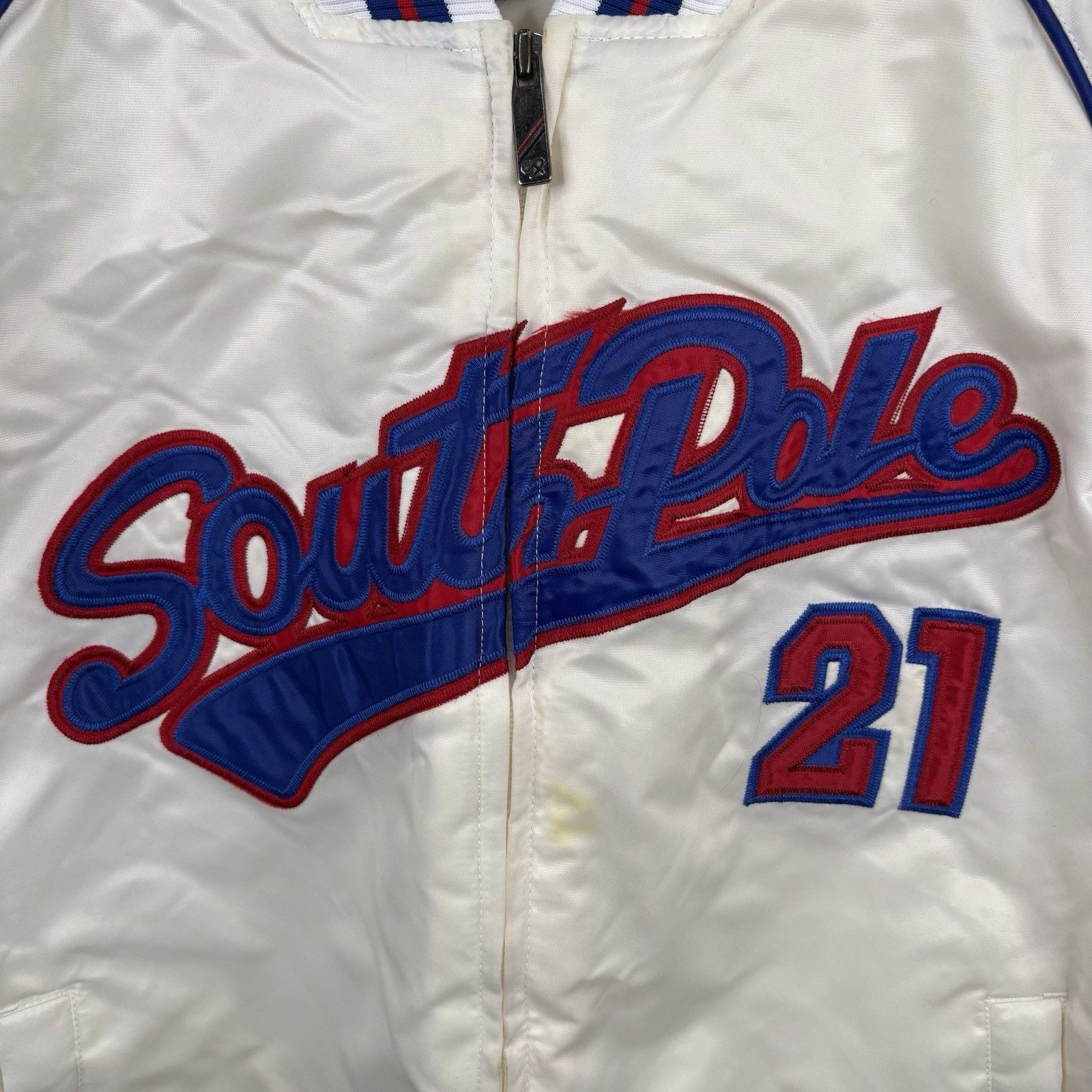 Southpole Vintage Y2K White SouthPole Puffer Varsity Jacket - Size L Size US L / EU 52-54 / 3 - 2 Thumbnail