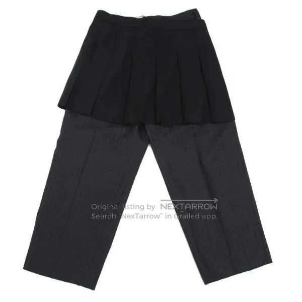 Comme des Garcons Comme Des Garcons size S Black Retro Striped Fake Pants Size 23" - 2 Thumbnail