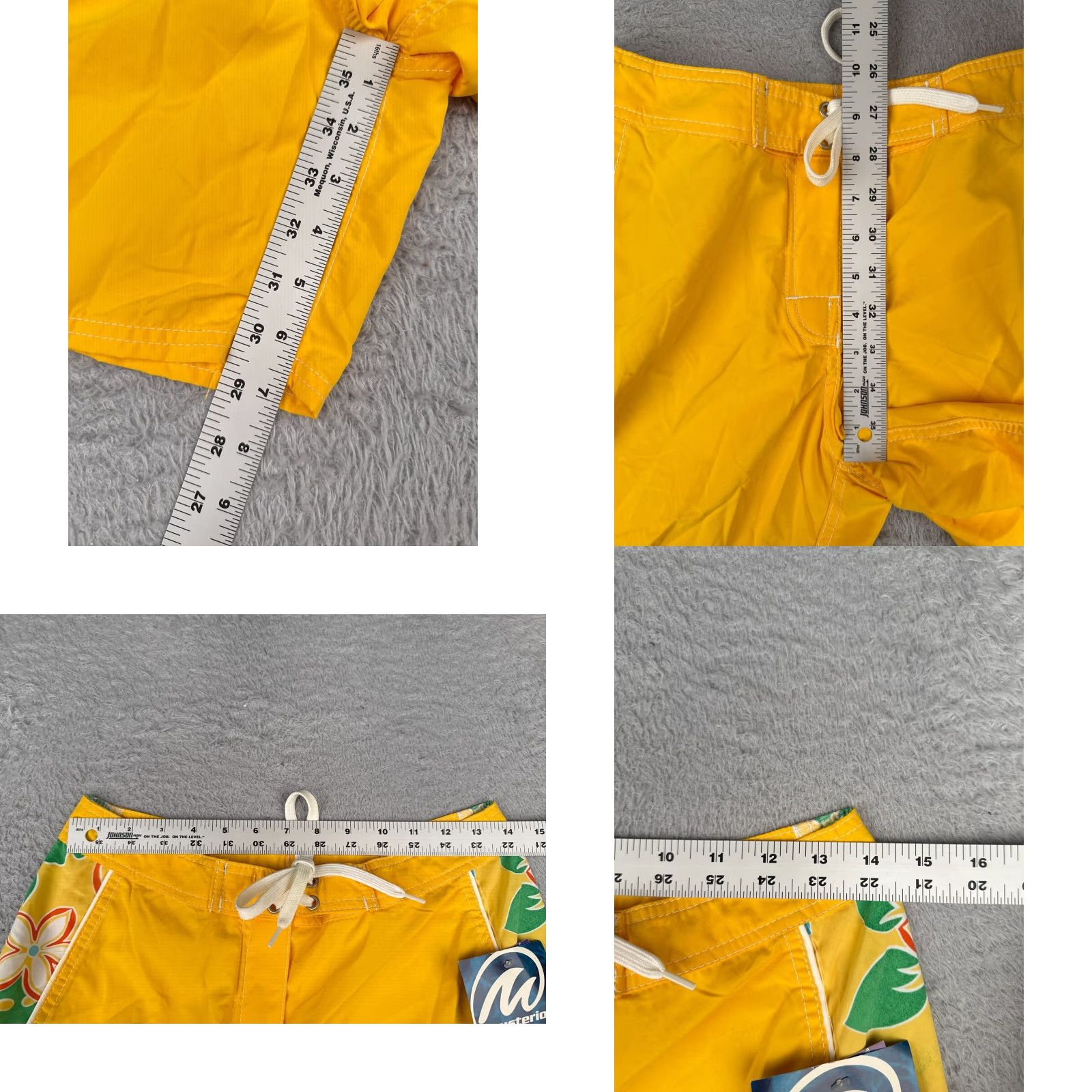 Vintage VINTAGE Mysterioso Board Shorts Women 4 Yellow Pattern Changing Chameleon Fabric Size 27" / US 4 / IT 40 - 8 Thumbnail