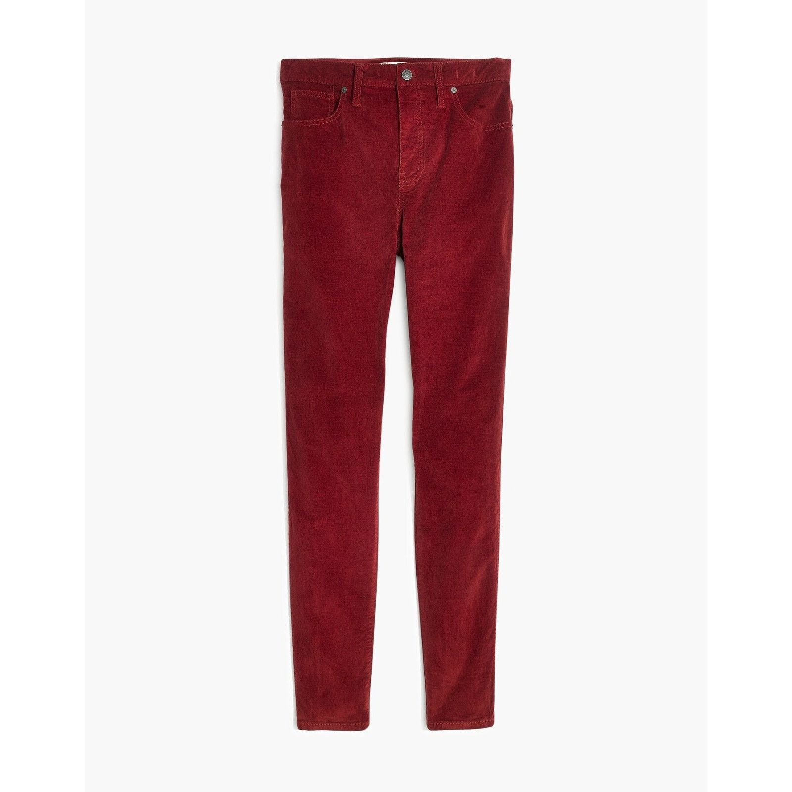 Madewell Madewell Corduroy 10" High Rise Skinny Jeans Red Womens 29P Size 28" / US 6 / IT 42 - 1 Thumbnail