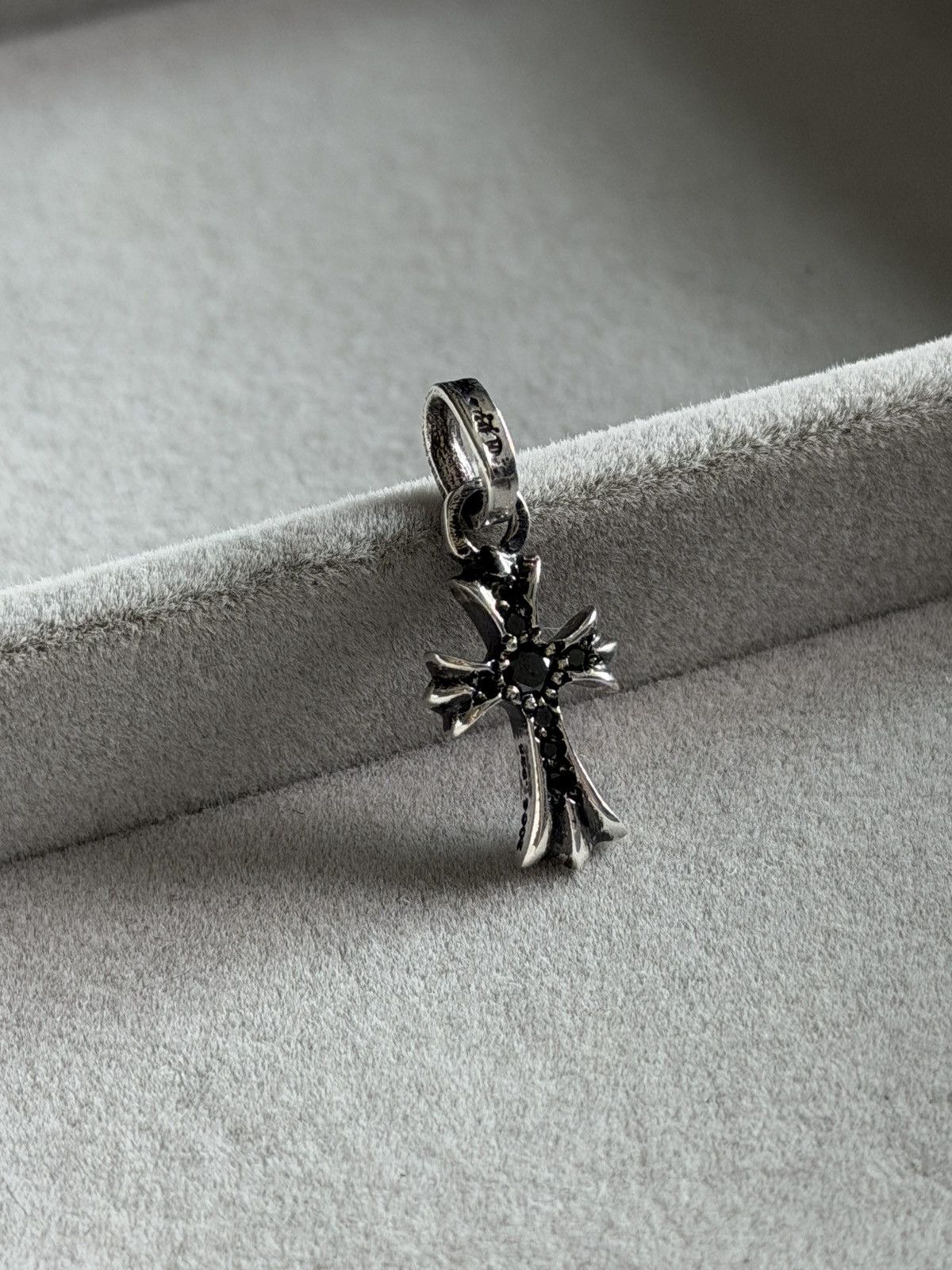 Chrome Hearts Black Diamond Pave Baby Fat Pendant
