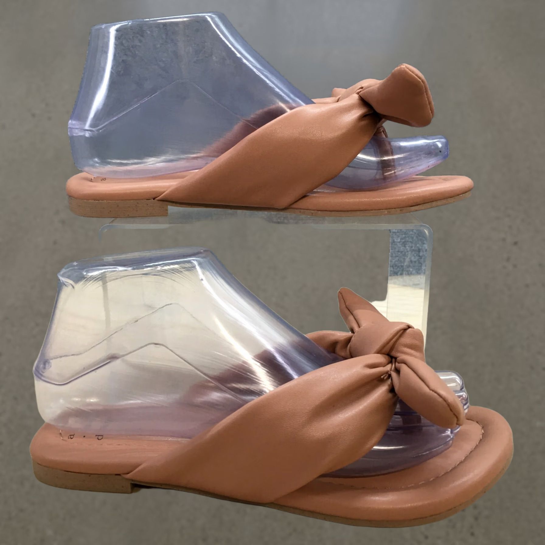 Vintage A New Day Sandals Womens 6.5 Flip Flop Comfort Brown Faux Leather Slip On Size US 7 / IT 37 - 1 Thumbnail