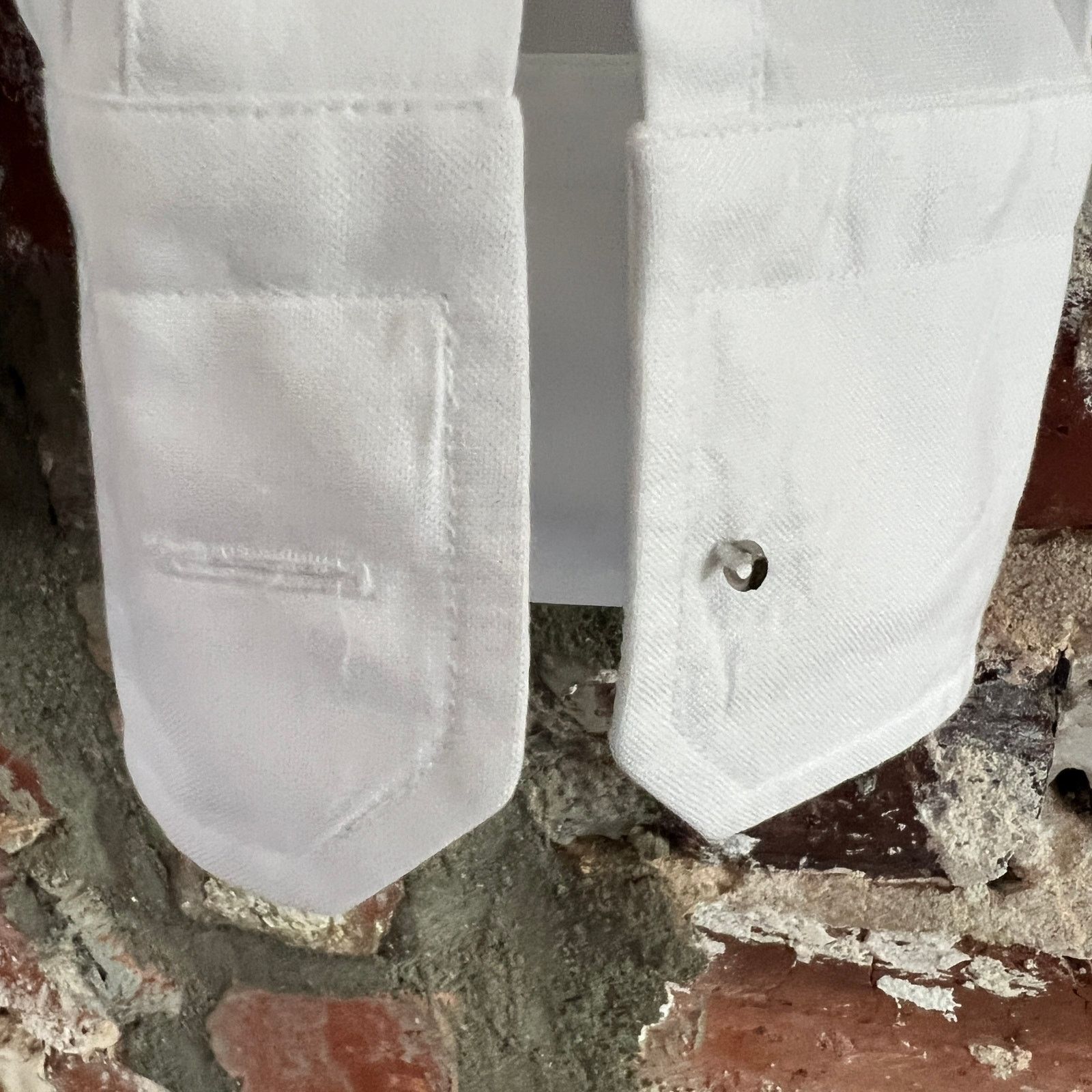 Hermes Hermes Men's White Dress Shirt 40 15 3/4 Medium NOTE BUTTON Size US M / EU 48-50 / 2 - 6 Thumbnail