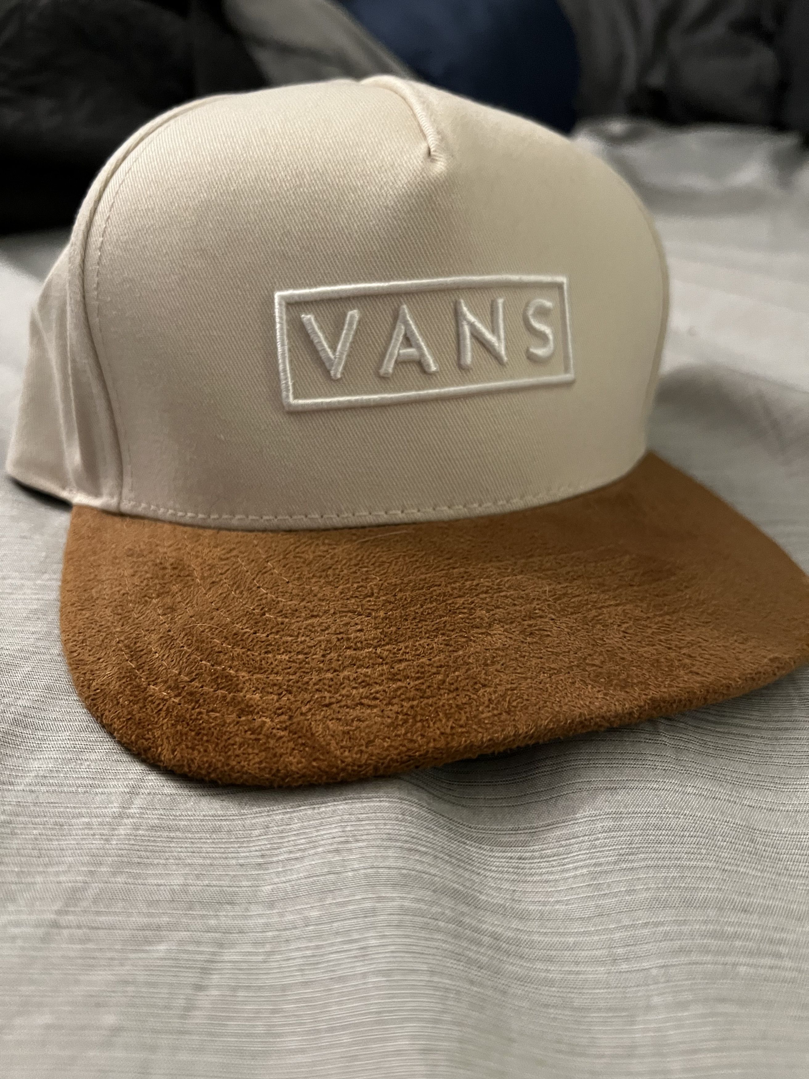 Vans Vans Snapback Hat Beige/Brown Unisex Adjustable Trucker Cap Size ONE SIZE - 1 Thumbnail