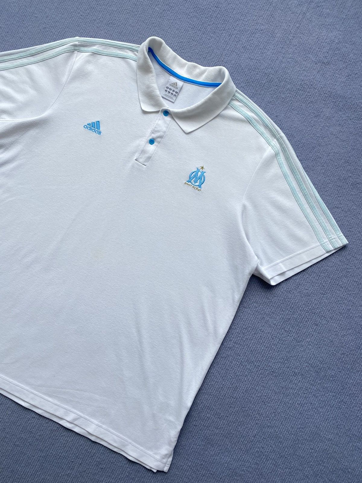 Adidas Adidas 2012 Olympique Marseille Polo Shirt Size US XXL / EU 58 / 5 - 2 Thumbnail