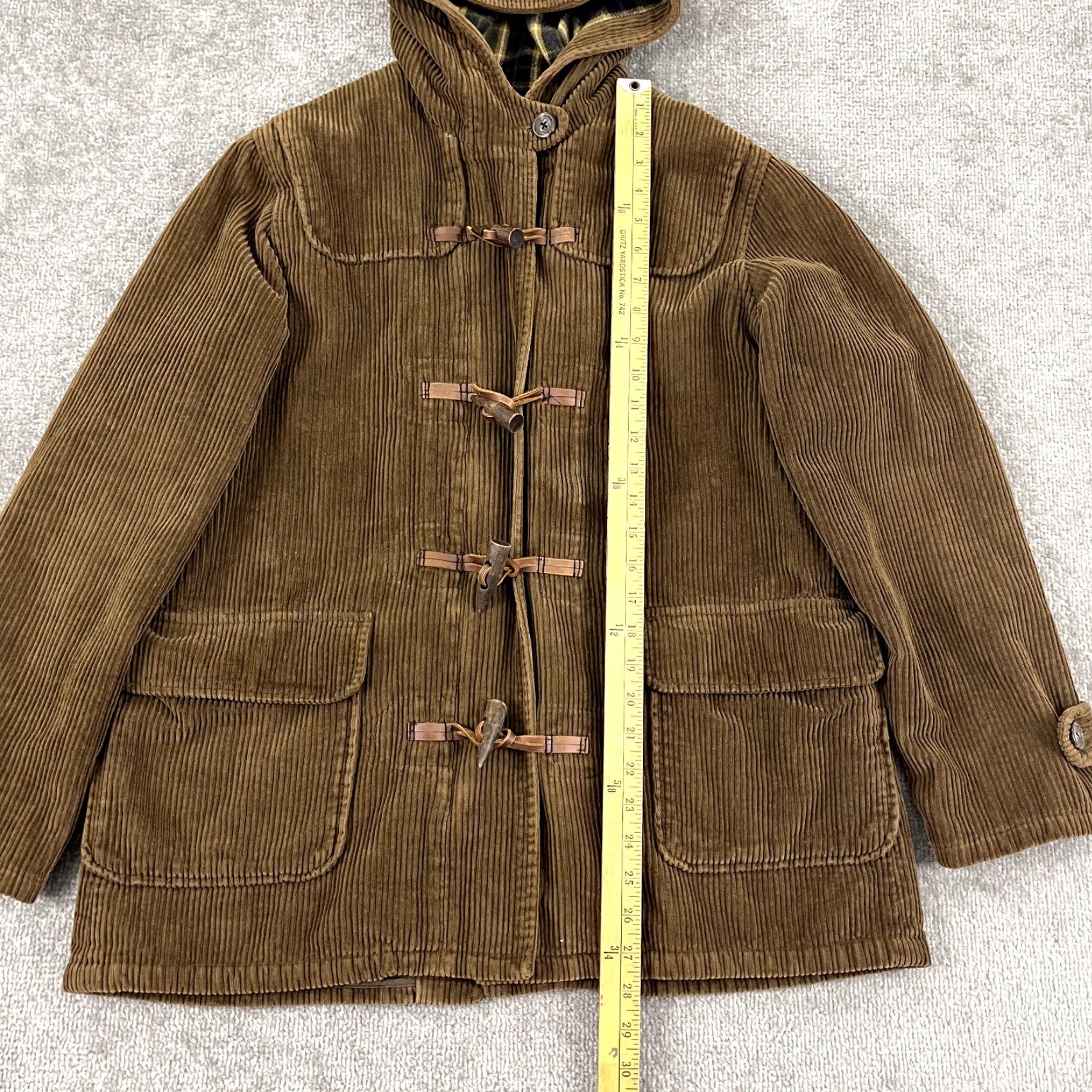 Abercrombie & Fitch VINTAGE Abercrombie & Fitch Corduroy Jacket Womens Medium Wool Lined Overcoat 90s Fall Winter Size M / US 6-8 / IT 42-44 - 3 Thumbnail