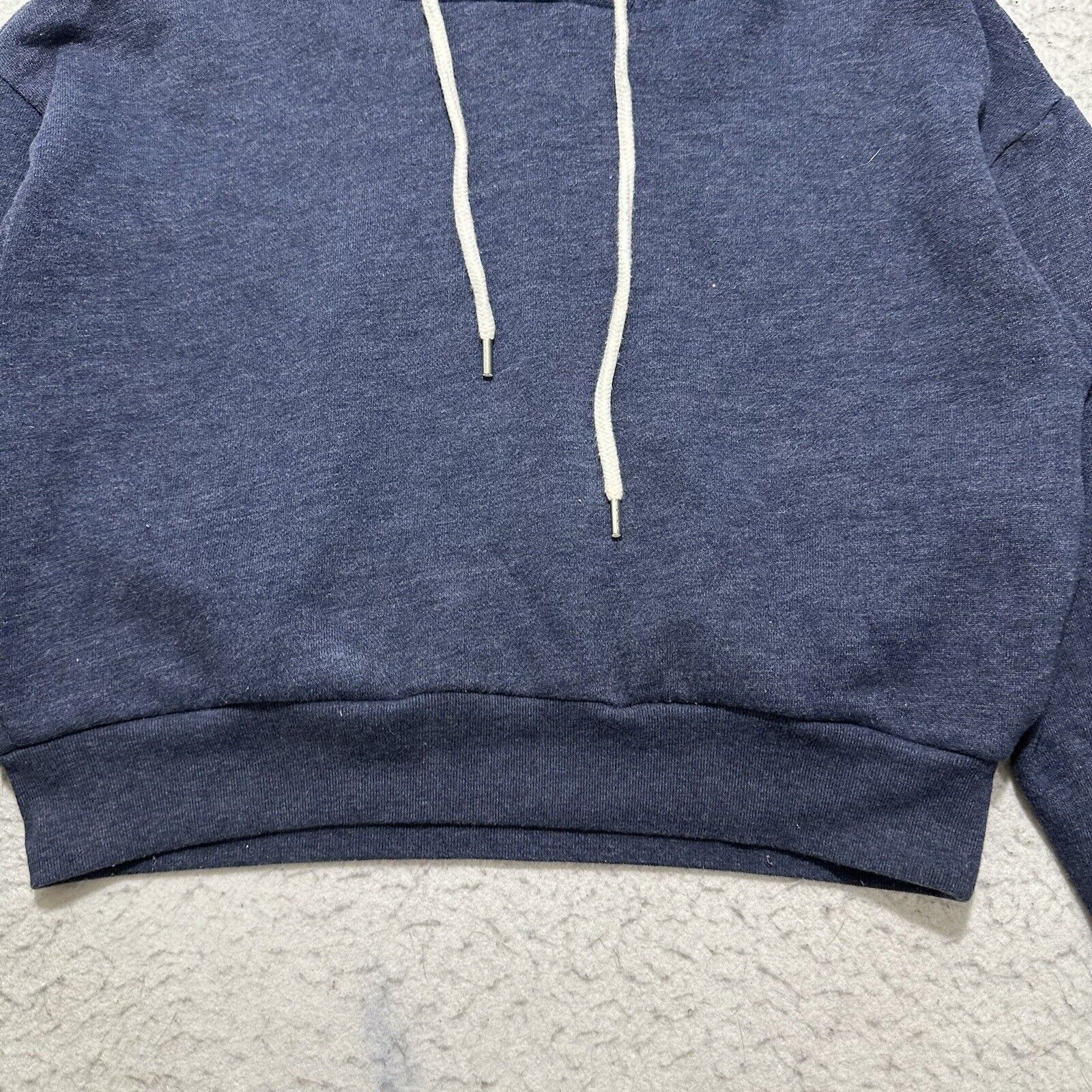 Forever 21 Forever 21 Small Cropped Hoodie Navy Blue Sweatshirt Size S / US 4 / IT 40 - 5 Thumbnail