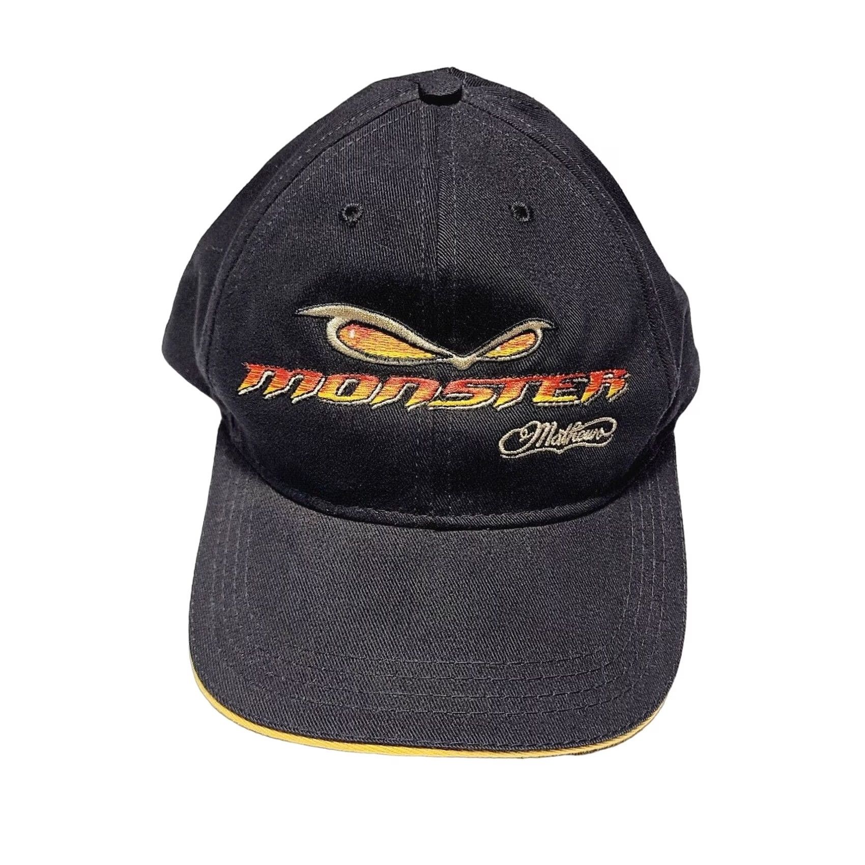 Lee Mathews VINTAGE Mathews Brand Archery Monster Bow Embroidered Logo One Size Adjustable Strapback Hat Mens Black Baseball Cap Size ONE SIZE - 2 Thumbnail