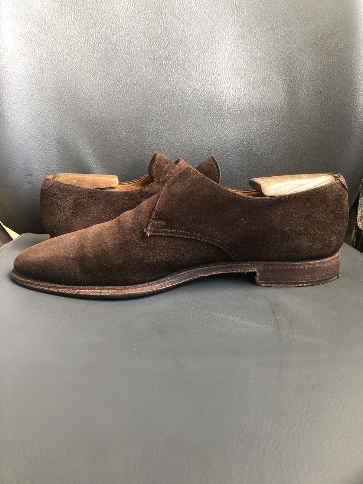 Crockett & Jones Crockett & Jones Malvern Brown Suede Men’s Shoes Sz UK 7.5 E Size US 7.5 / EU 40-41 - 8 Thumbnail