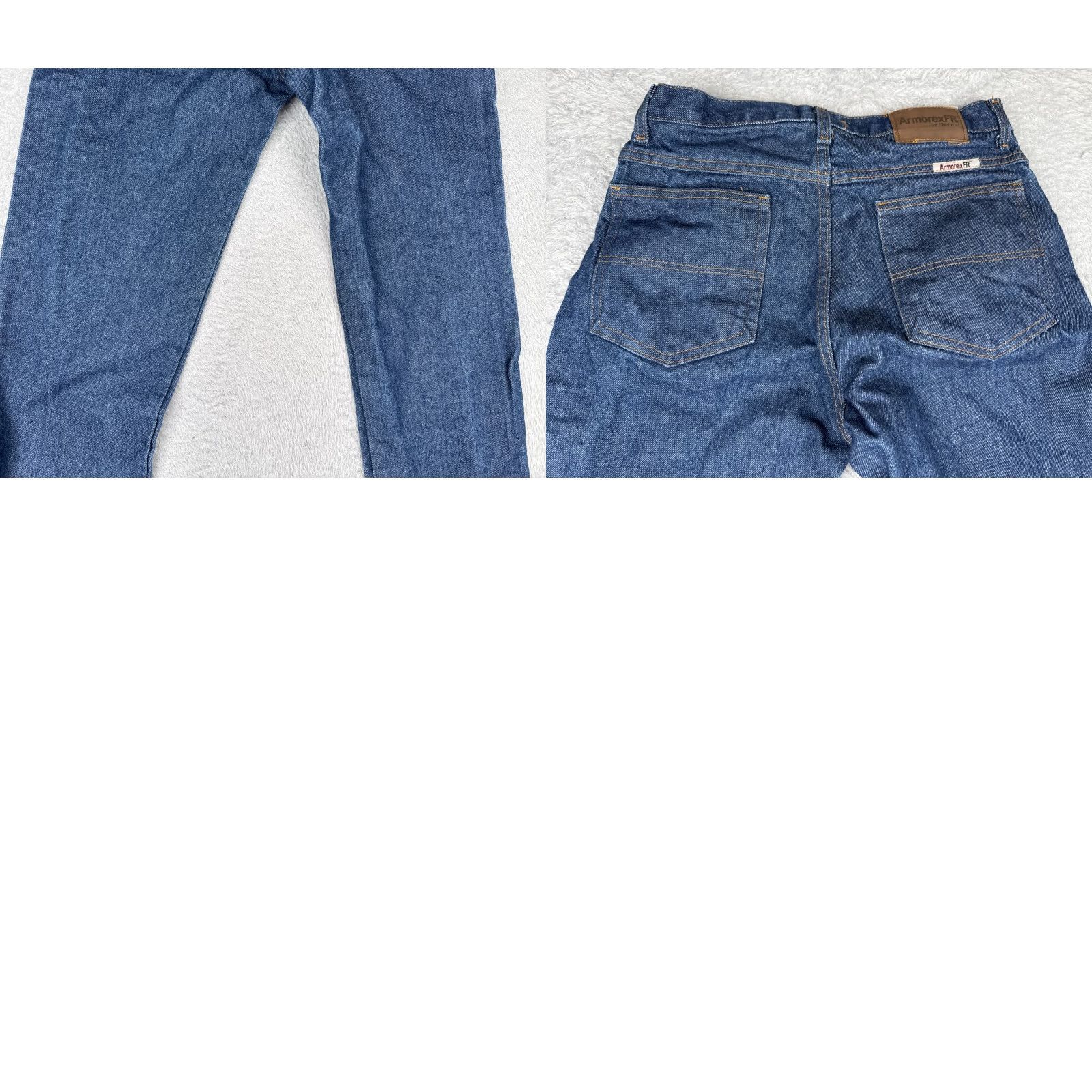 Denime UniFirst Jeans Mens 30x32 Blue Denim Straight Leg Armorex FR Workwear Trades Jeans Size US 30 / EU 46 - 10 Thumbnail