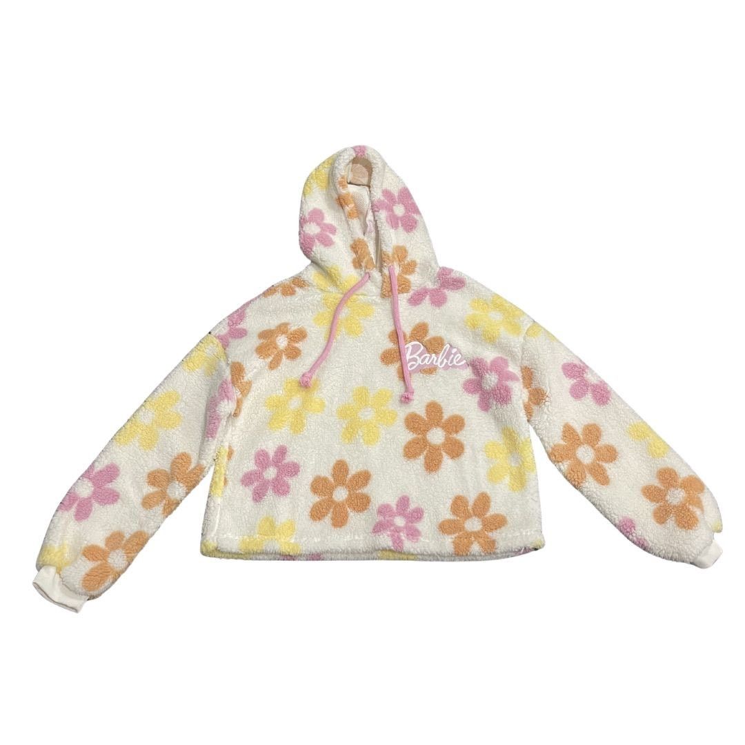 Other Barbie Movie Fuzzy Fleece Sherpa Flower Daisy Hoodie Sweater Size S / US 4 / IT 40 - 1 Thumbnail