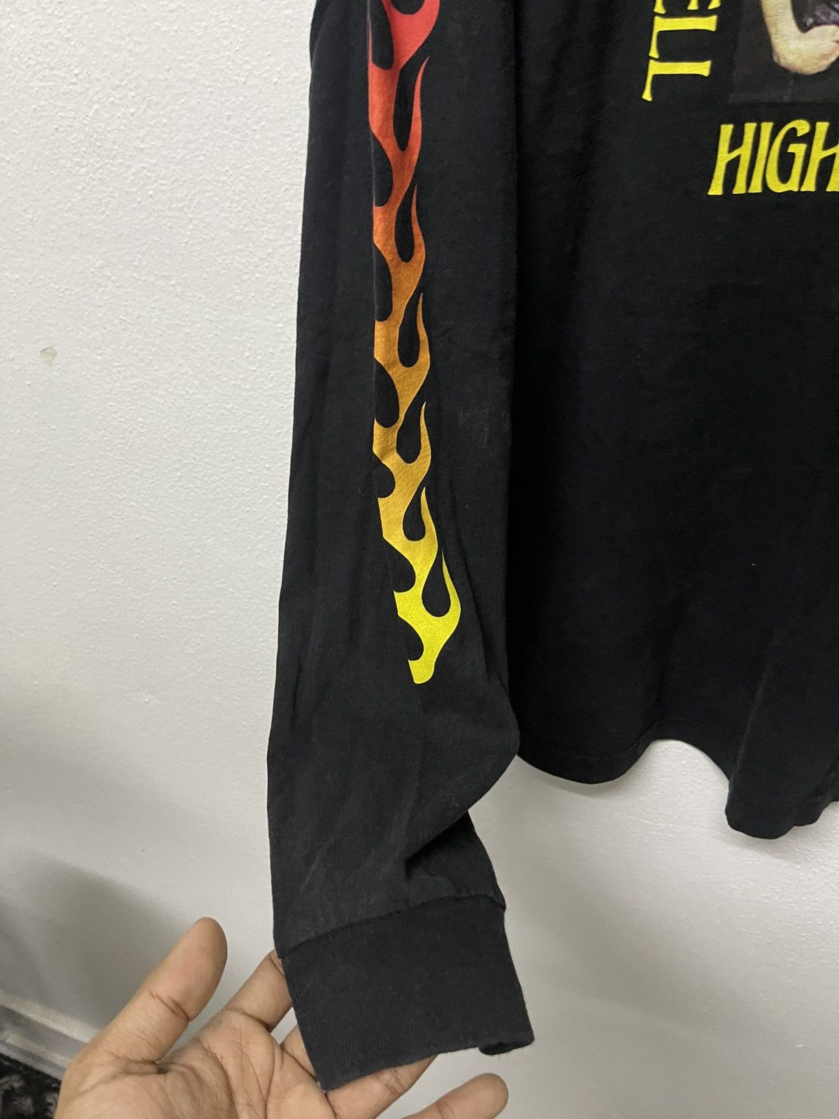 AC/DC 2000s ACDC X DC SHOES HIGHWAY TO HELL FLAME SLEEVE SUNFADED Size US XL / EU 56 / 4 - 21 Thumbnail