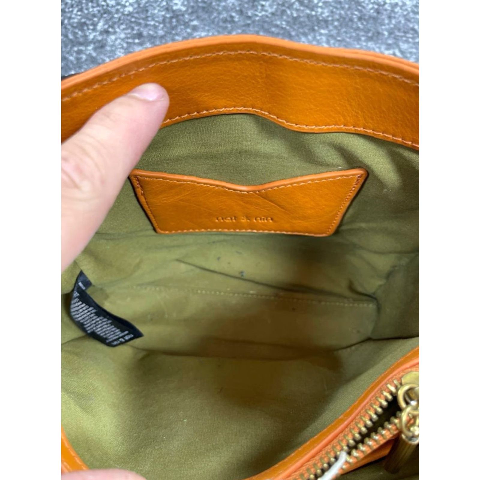 Vintage VINTAGE Nat & Nin Leather Crossbody Bag Womens Medium Brown Zipper Square Casual Size ONE SIZE - 7 Thumbnail