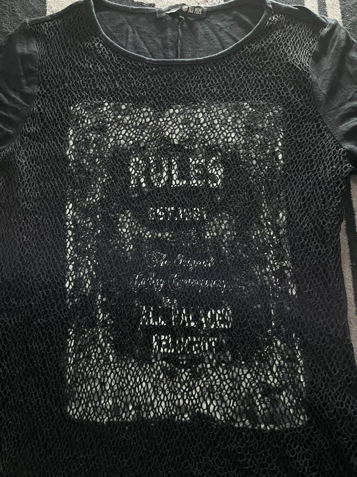 Hysteric Glamour Blue pepe poem mesh punk vkei tee Size US M / EU 48-50 / 2 - 2 Thumbnail