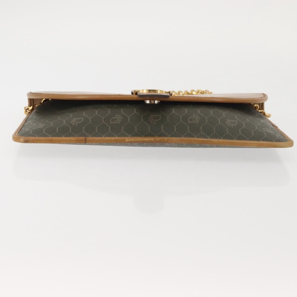 Dior DIOR Honeycomb Canvas Chain Shoulder Bag Pvc Brown Gold Size ONE SIZE - 9 Thumbnail