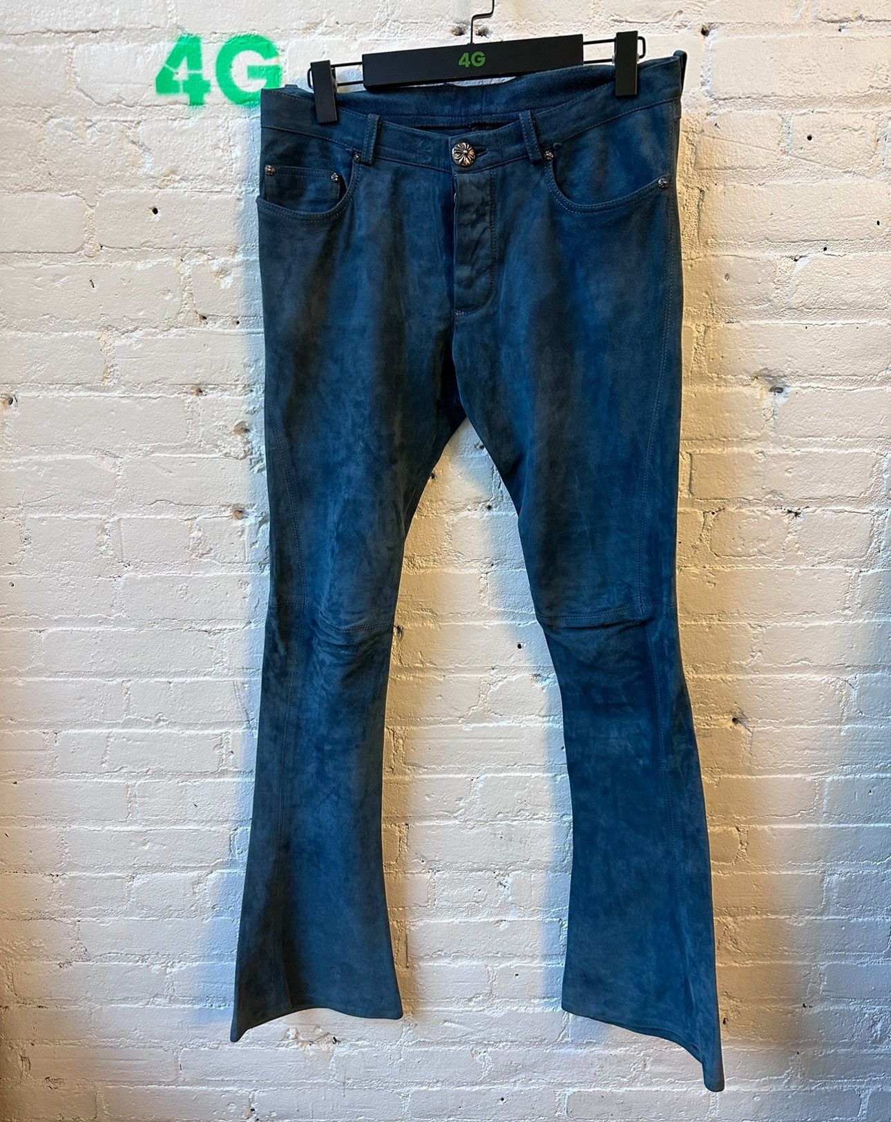 Chrome Hearts Chrome Hearts LENNY KRAVITZ Personal SUEDE LEATHER JEANS Size US 30 / EU 46 - 8 Thumbnail