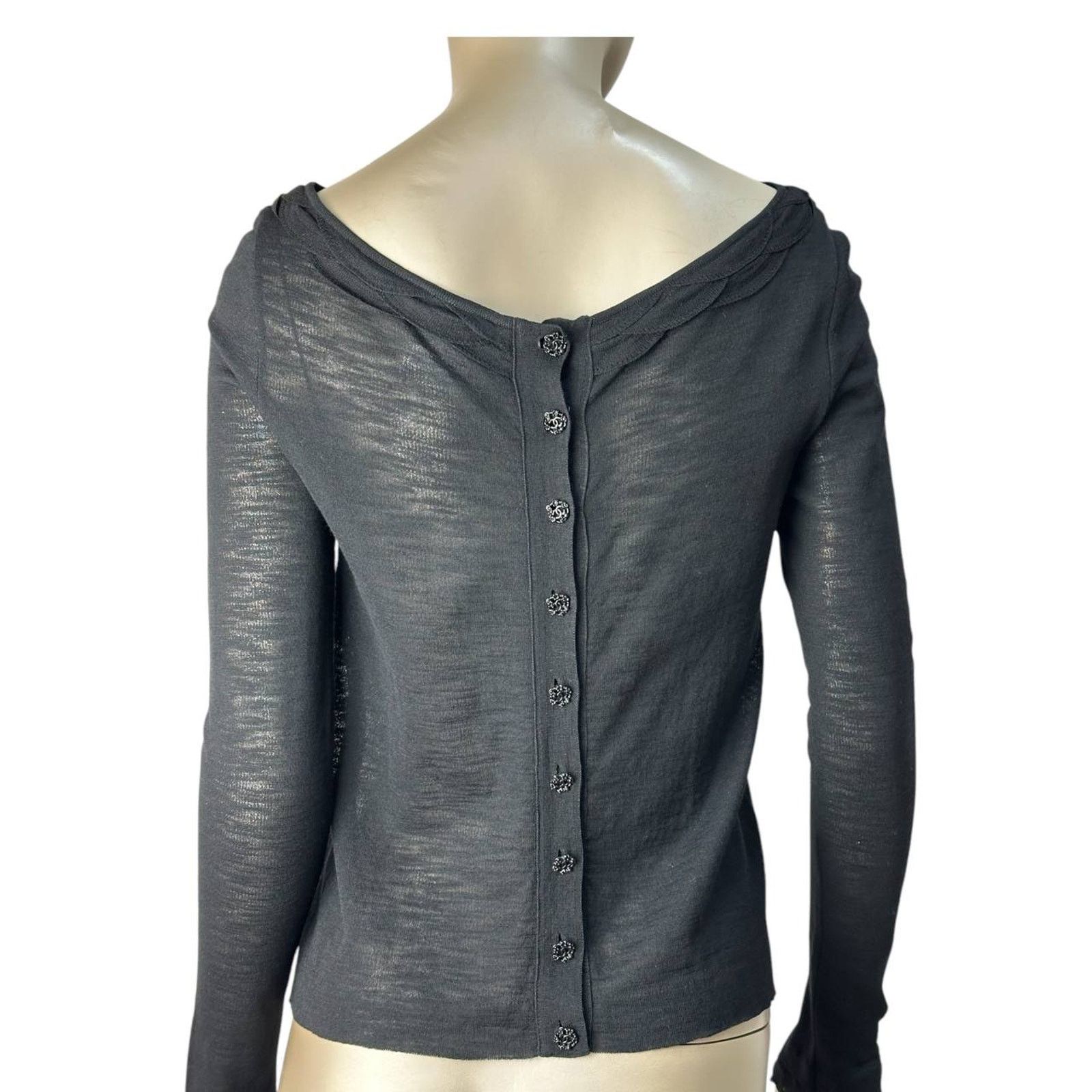 Chanel Chanel 2011 Black Viscone Top Sz.36 Size XS / US 0-2 / IT 36-38 - 4 Thumbnail