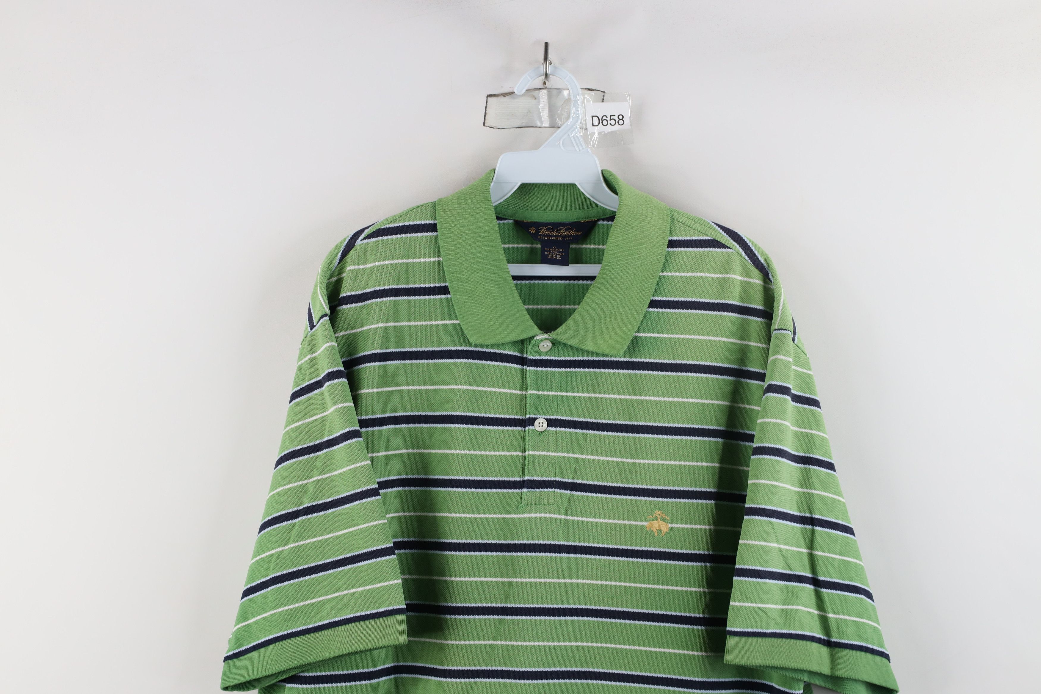 Brooks Brothers × Vintage Brooks Brothers Performance Polo Striped Golf Polo Shirt Size US XL / EU 56 / 4 - 2 Thumbnail