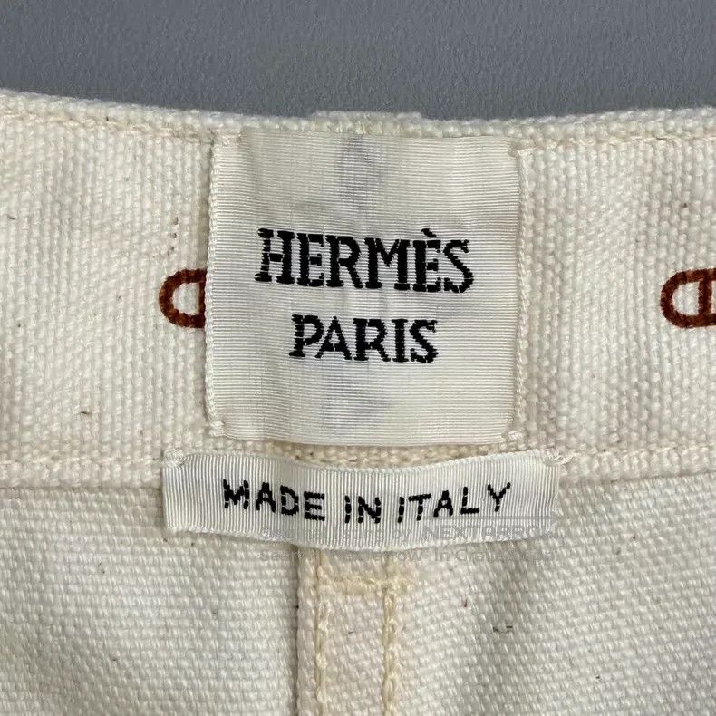 Hermes Hermes Beige Pig Nose Leather Label Denim Cotton Shorts Size 42" / US 20 - 5 Thumbnail