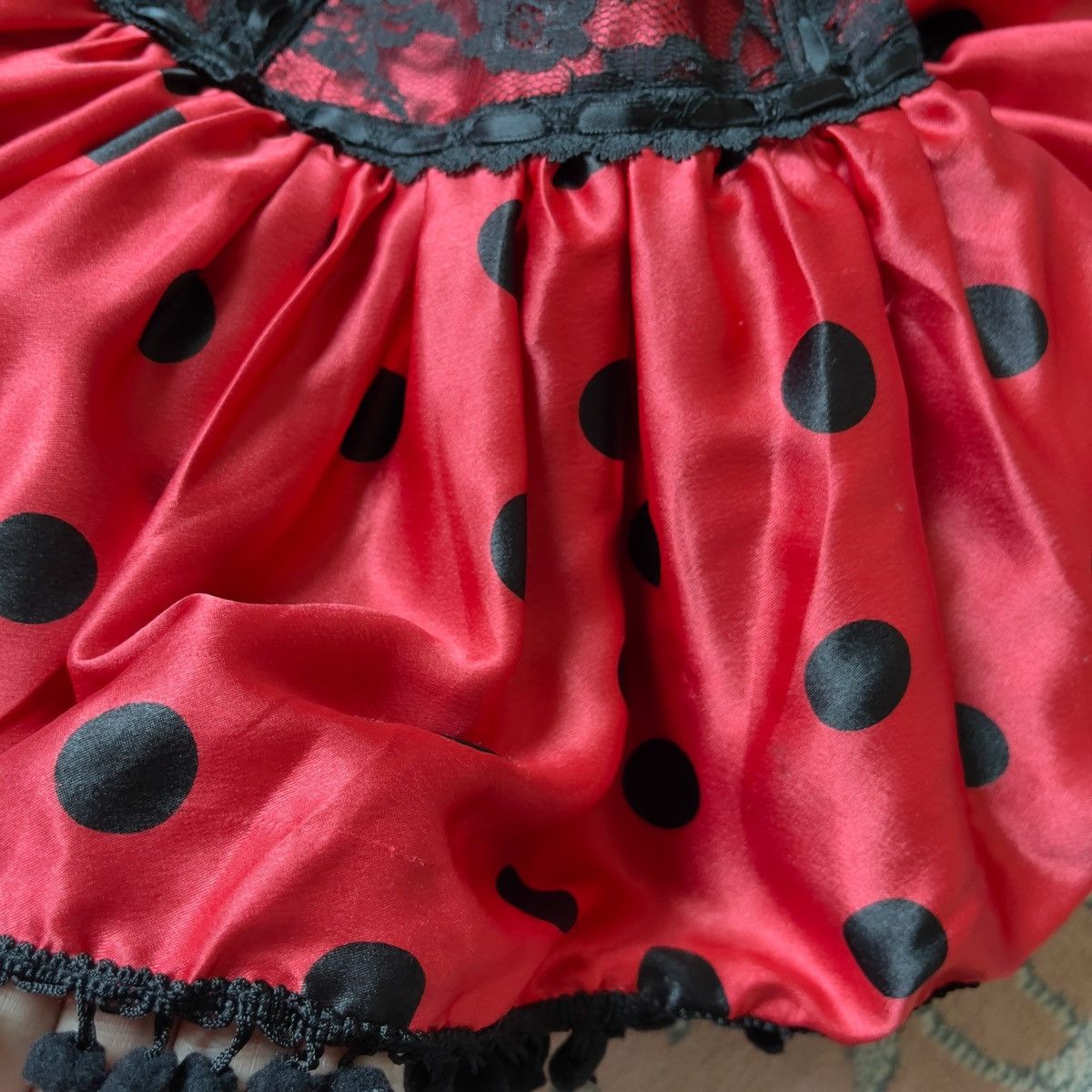 Victoria's Secret Red With Black Polka Dots Corset Bustier Costume (Medium) Size M / US 6-8 / IT 42-44 - 15 Thumbnail