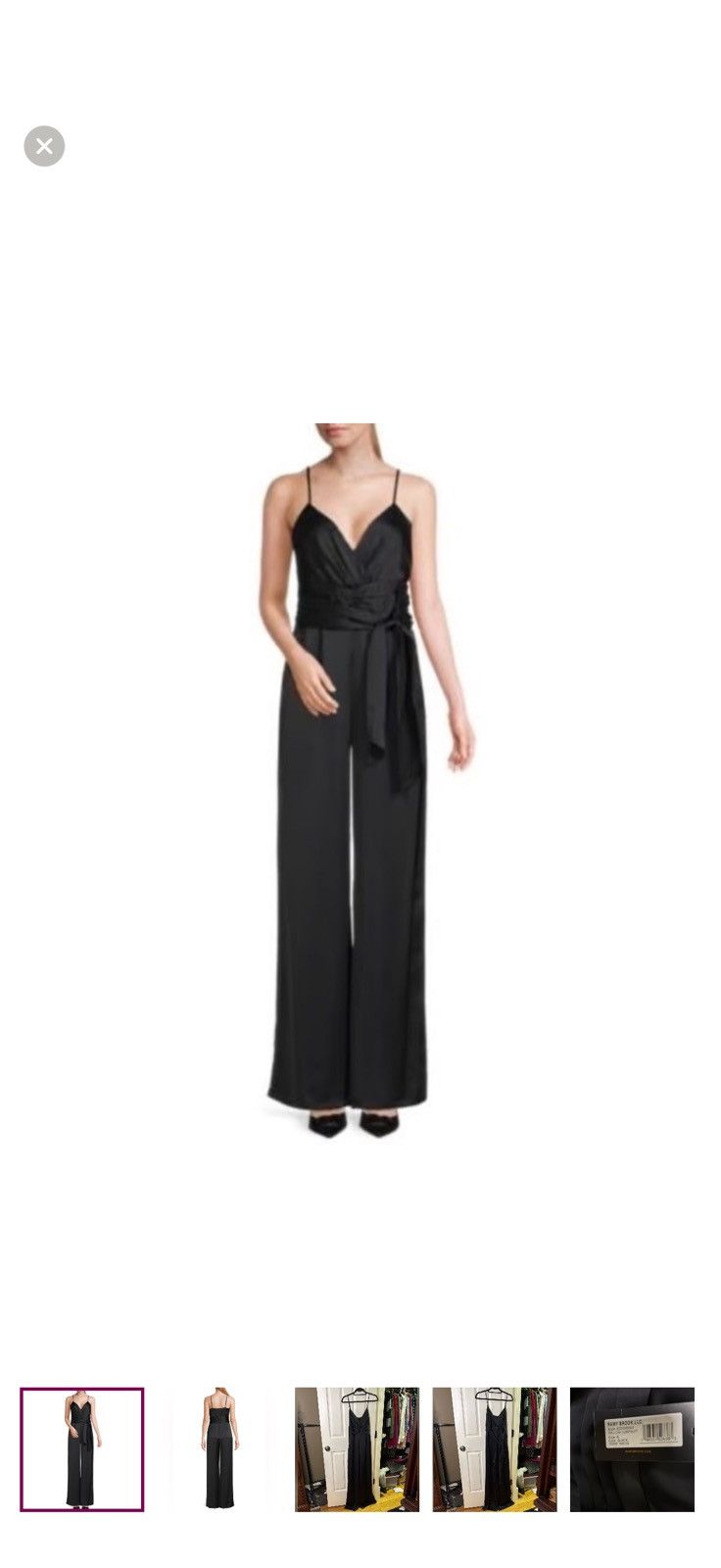 Ramy Brook Ramy Brook Willow Wide Leg Satin Jumpsuit Size 32" / US 10 / IT 46 - 1 Thumbnail