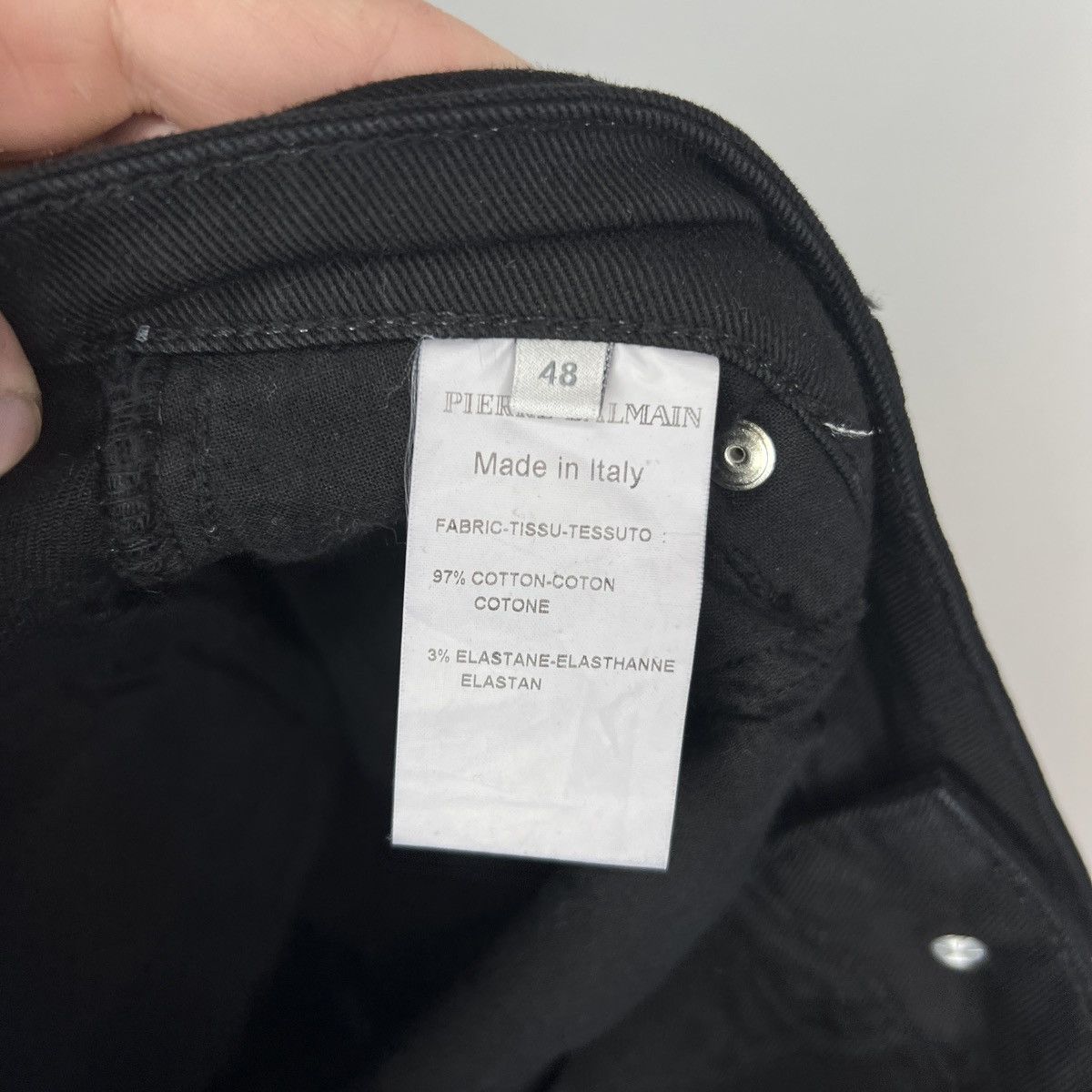 Balmain Pierre Balmain Denim Shorts Jeans Pants Black Drip Drill Size US 32 / EU 48 - 10 Thumbnail