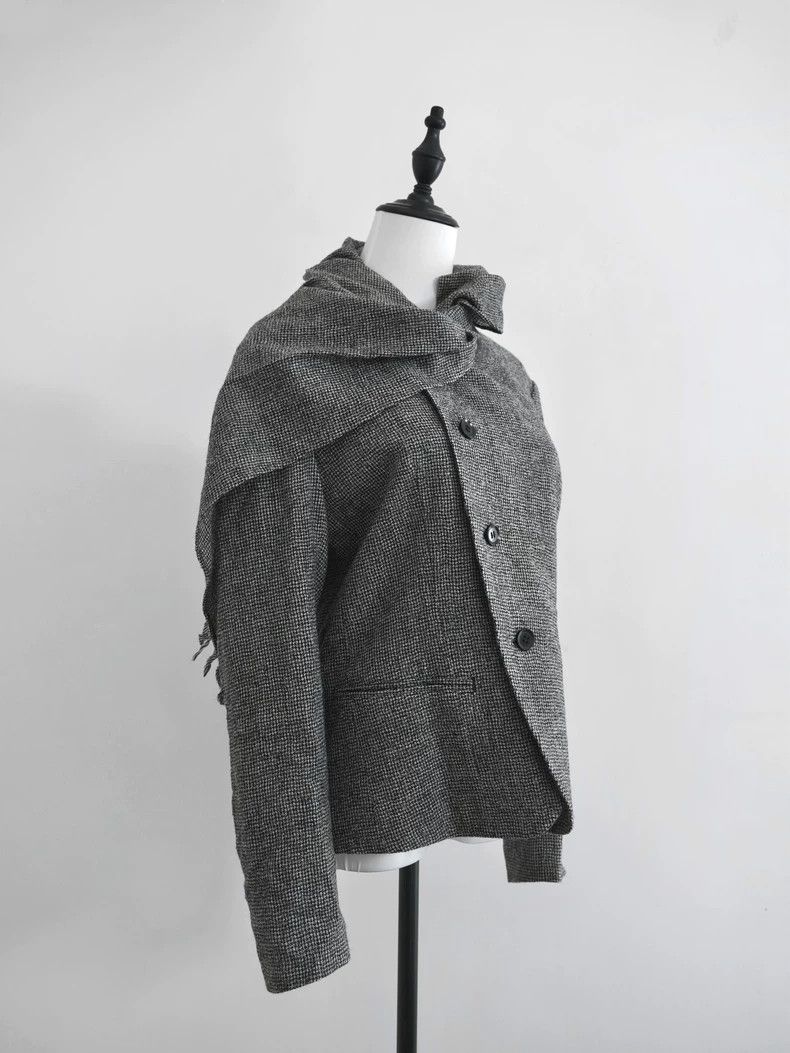 Yohji Yamamoto Yohji Yamamoto Green fruit collar slanting front houndstoot Size US M / EU 48-50 / 2 - 2 Thumbnail