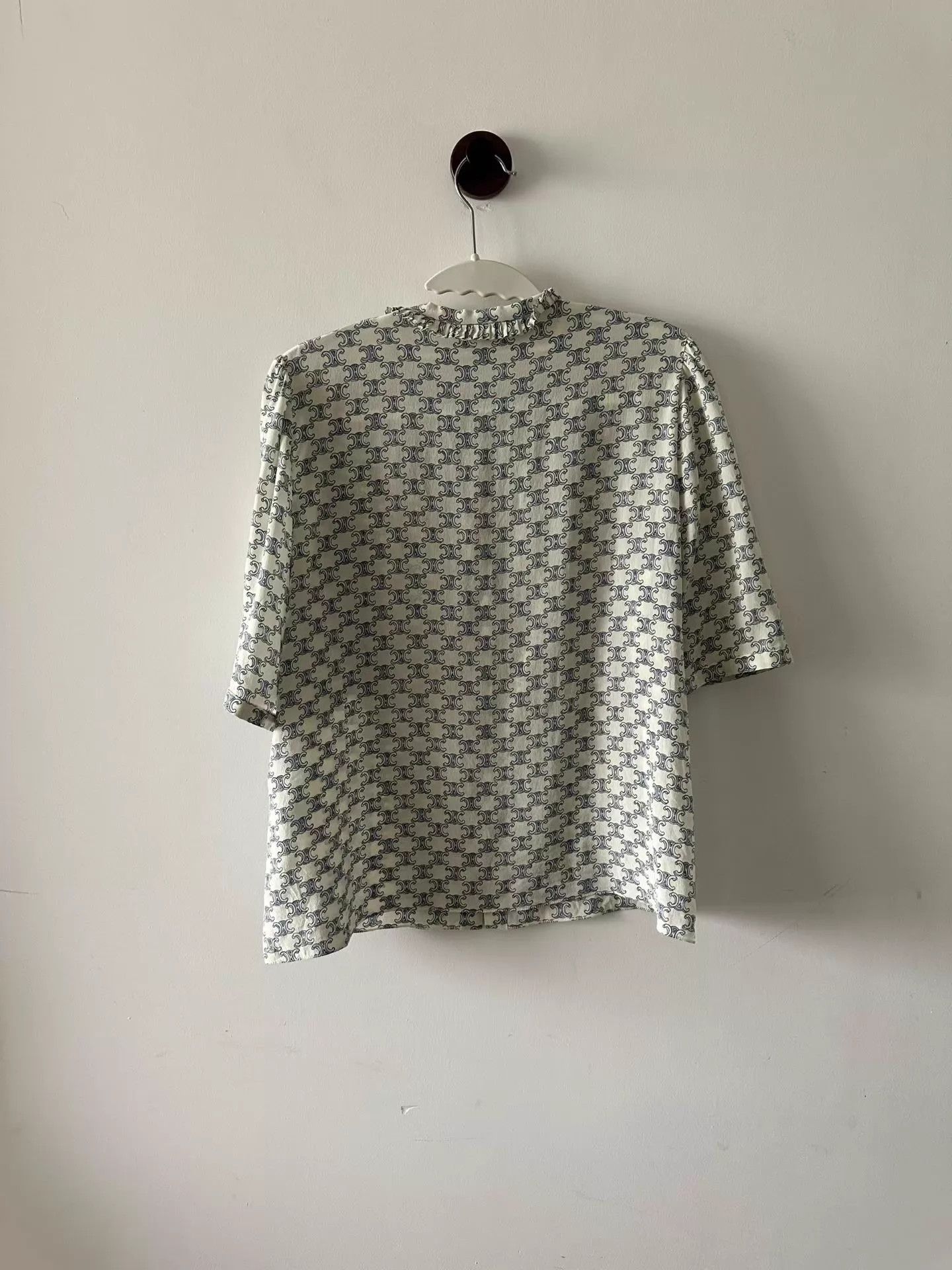 Celine Celine Allover Print Short Sleeve Shirt 38 New Size XS / US 0-2 / IT 36-38 - 2 Thumbnail