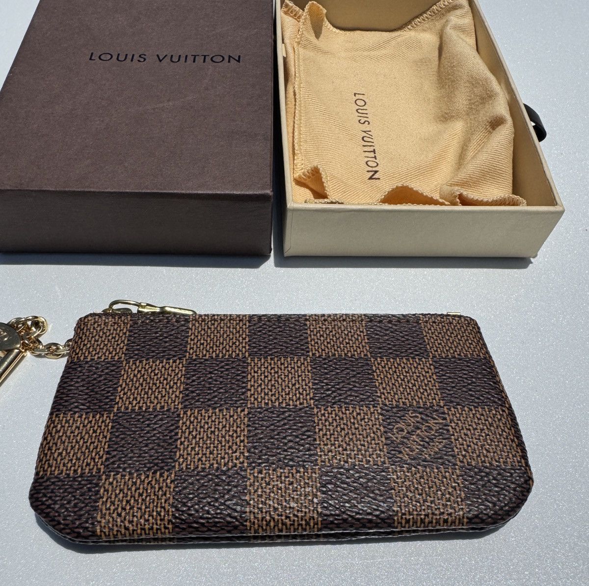 Louis Vuitton LOUIS VUITTON Key Pouch Coin Purse Damier Ebene Size ONE SIZE - 3 Thumbnail