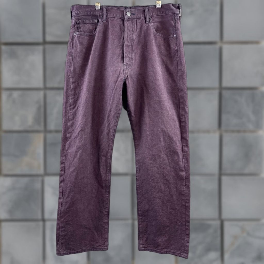 Levi's Levis 501 Jeans Mens 36x30 Burgundy Button Fly Dark Denim Pants Work Tag38x32 Size US 38 / EU 54 - 1 Thumbnail