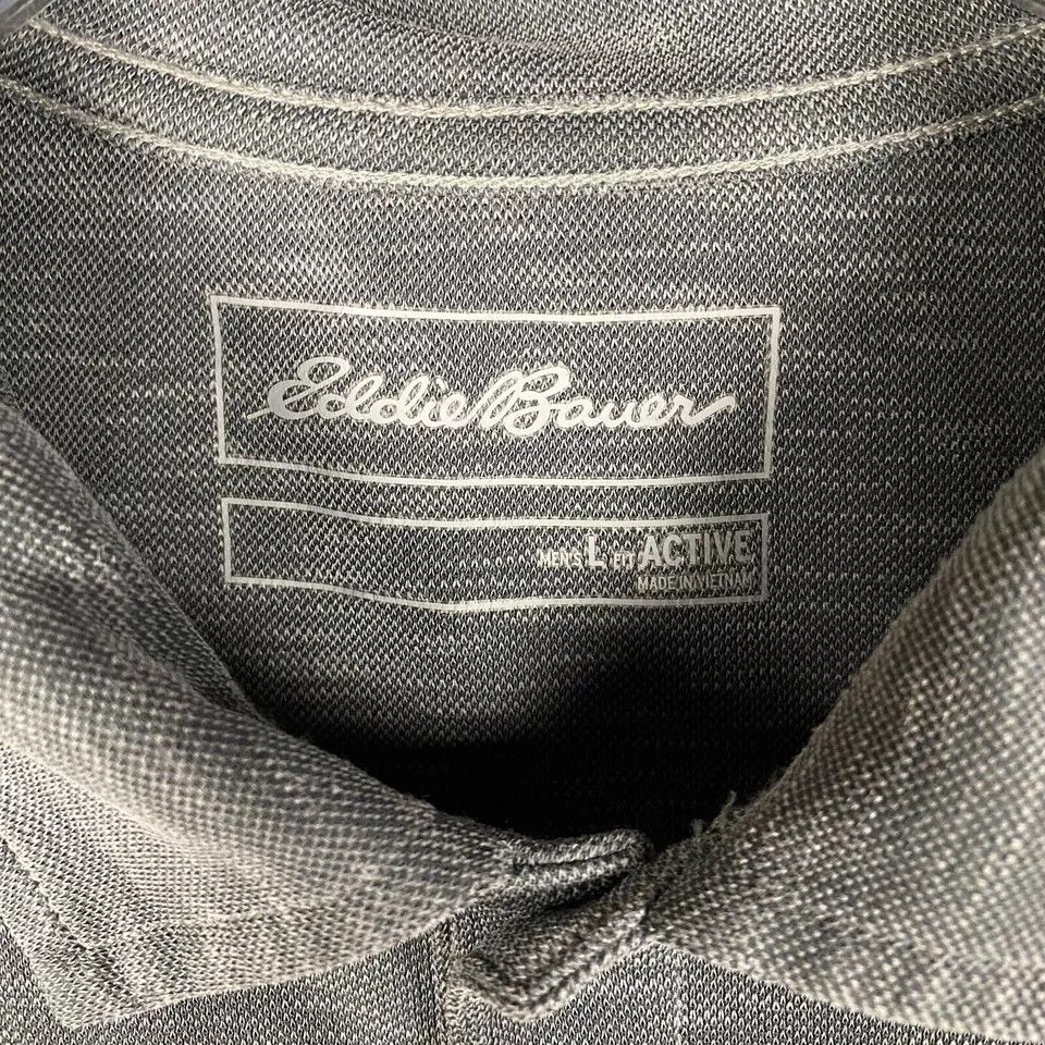 Eddie Bauer Eddie Bauer Polo Men's Large Active Gray Tencel Lyocell L Size US L / EU 52-54 / 3 - 3 Thumbnail