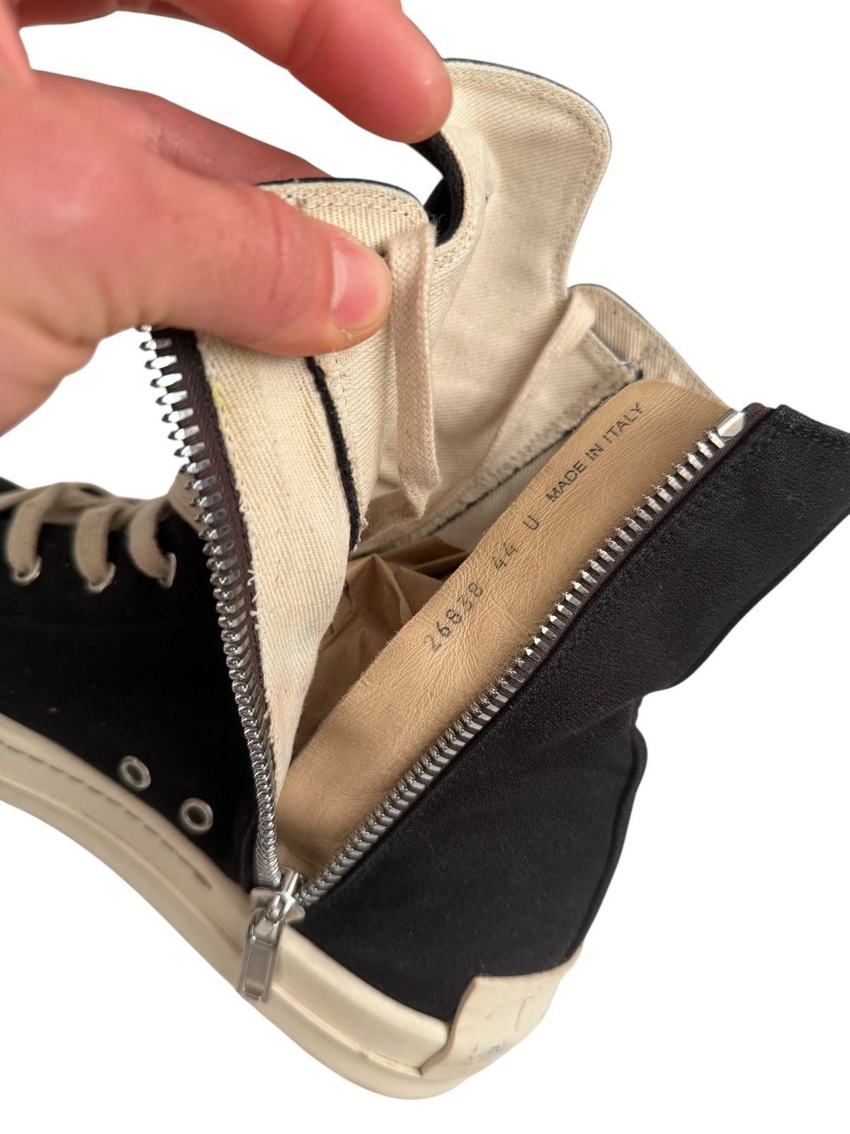 Rick Owens Black High Canvas Ramones Size US 11 / EU 44 - 11 Thumbnail