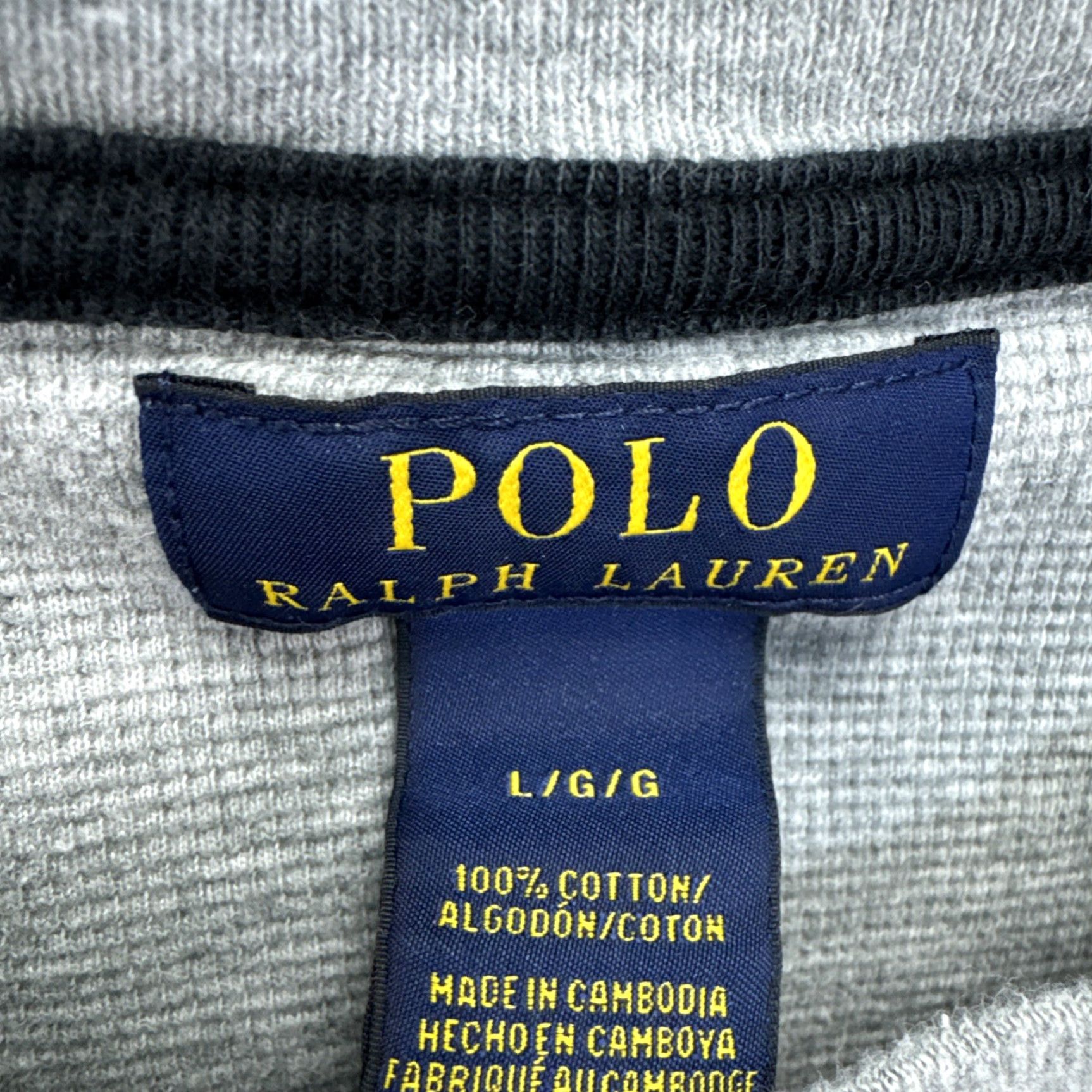 Polo Ralph Lauren Polo Ralph Lauren Men's Classic Fit Thermal Long Sleeve Shirt L Light Gray Size US L / EU 52-54 / 3 - 2 Thumbnail