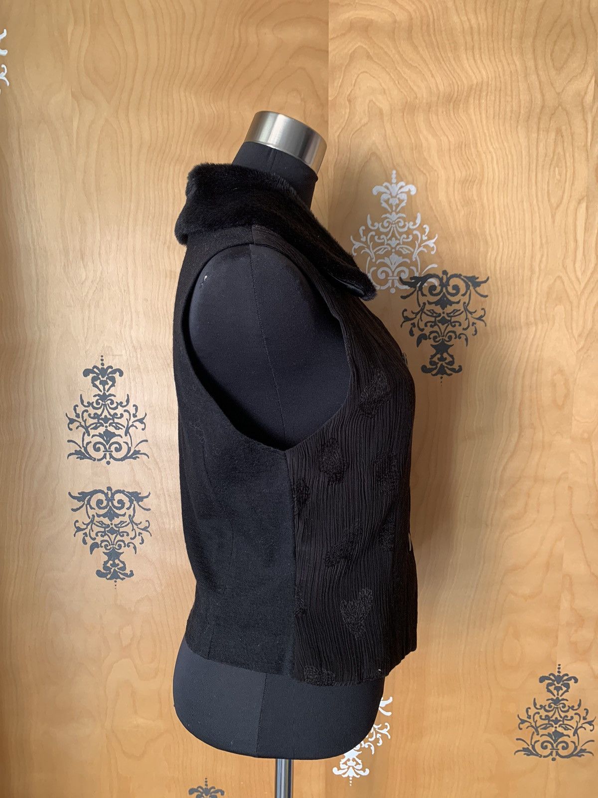 Vintage Vintage 90s Silk Fur Lined Button-Up Vest Size M / US 6-8 / IT 42-44 - 8 Thumbnail