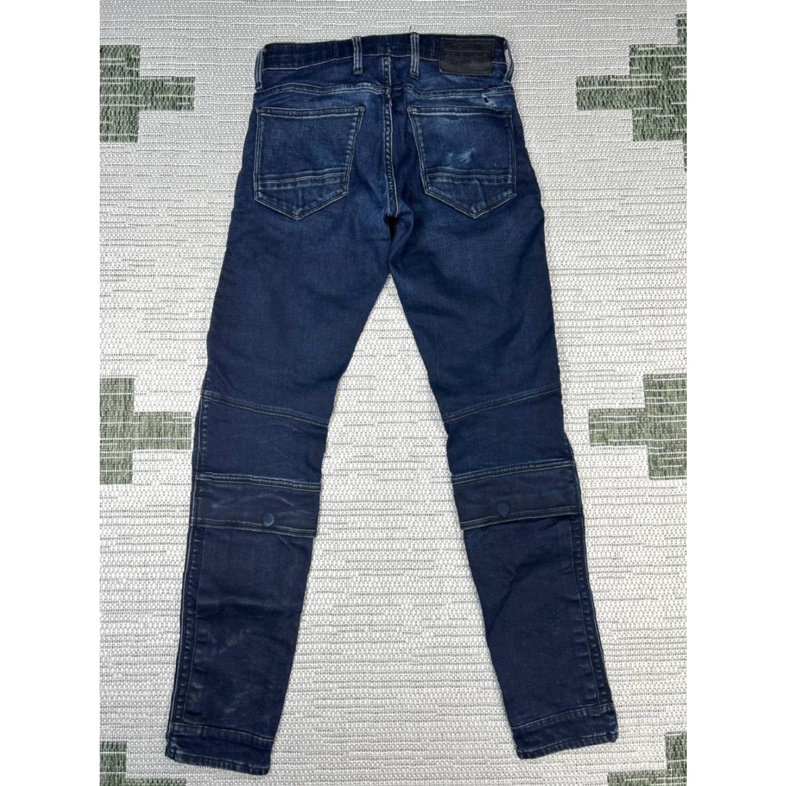 G-Star G Star Raw Jeans Mens 32 Blue Denim Cotton Spandex 5-Pocket Regular Fit Mid Rise 28x32 Skinny 3D Airblaze 3D Vintage No Jeans Size US 32 / EU 48 - 2 Thumbnail