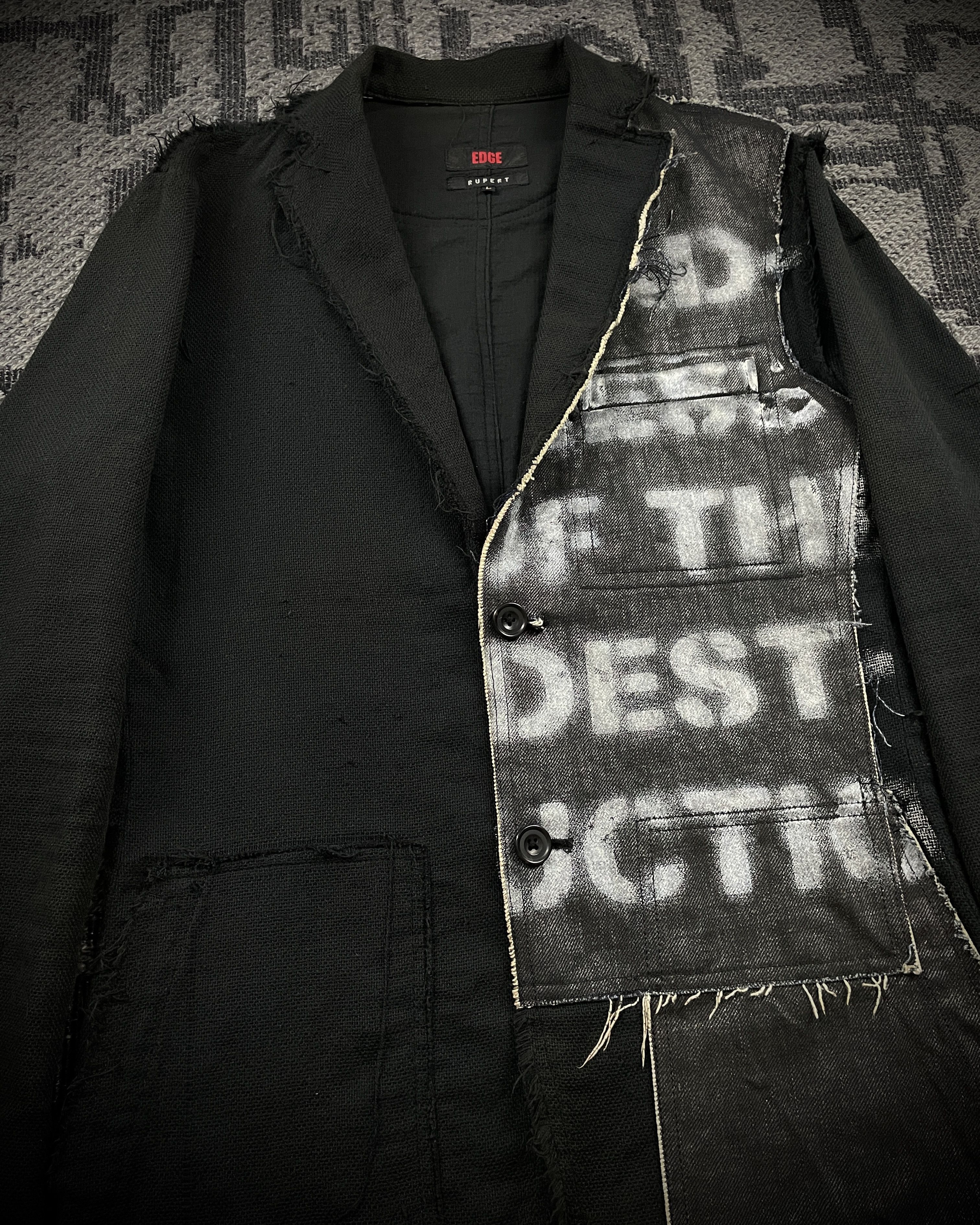 Japanese Brand Edge Rupert Distressed Hybrid Blazer Size US M / EU 48-50 / 2 - 3 Thumbnail