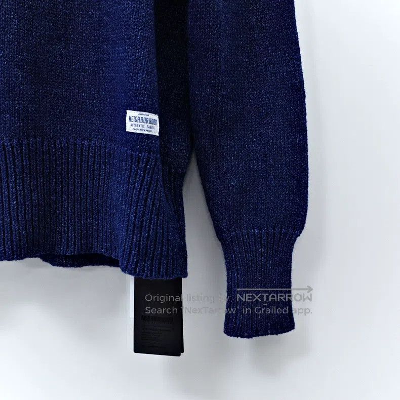Neighborhood Neighborhood 15aw Indigo Crewneck Knit Sweater Size US M / EU 48-50 / 2 - 5 Thumbnail