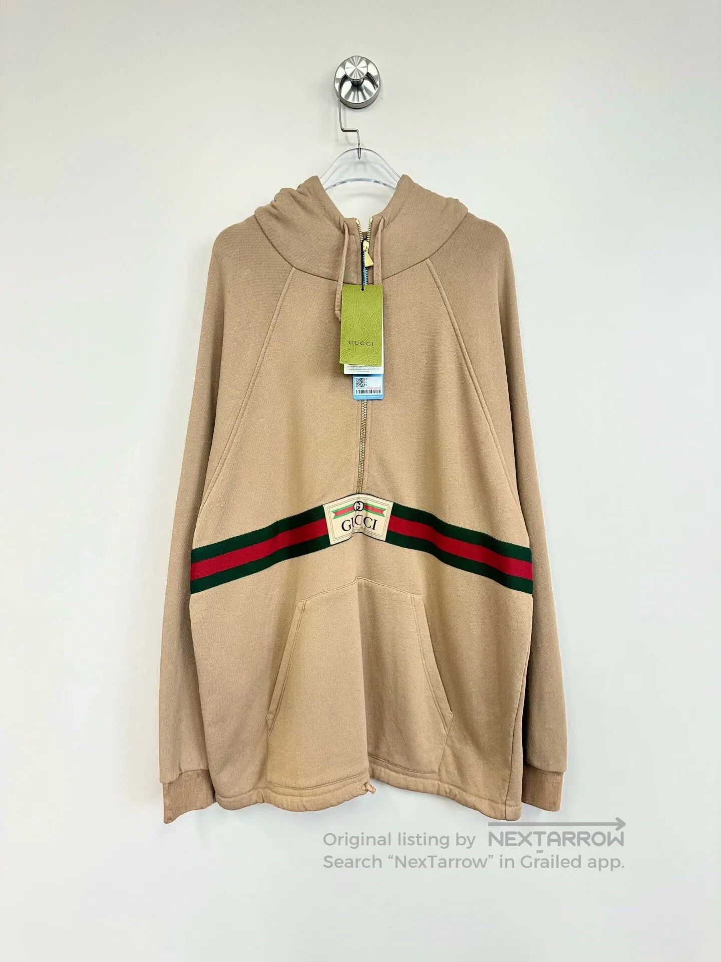 Gucci Gucci Beige Zip Hooded Sweatshirt. Size US S / EU 44-46 / 1 - 1 Thumbnail